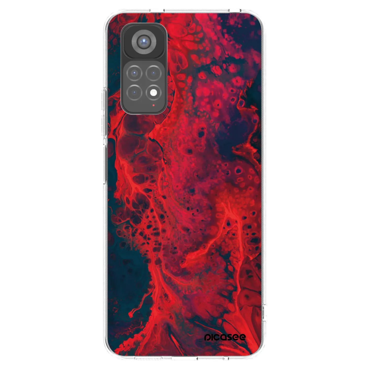 Picasee átlátszó szilikon tok az alábbi mobiltelefonokra Xiaomi Redmi Note 11S 5G - Organic red