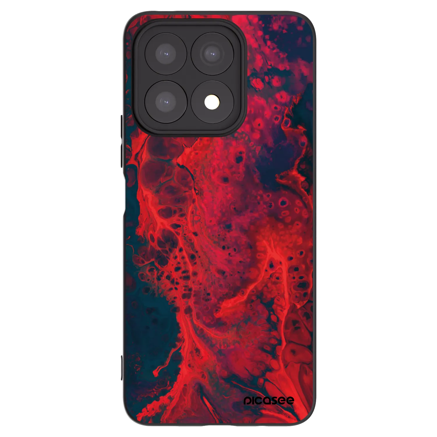 Picasee fekete szilikon tok az alábbi mobiltelefonokra Honor X8a - Organic red