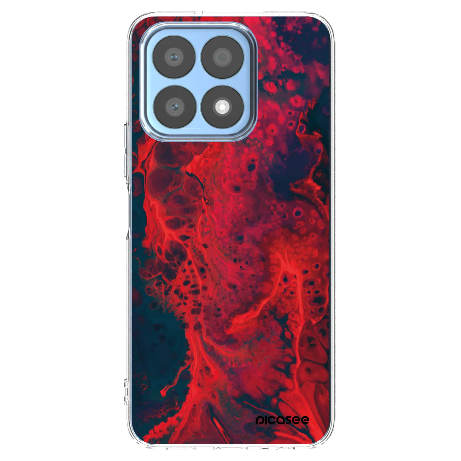 Picasee átlátszó szilikon tok az alábbi mobiltelefonokra Honor X8a - Organic red