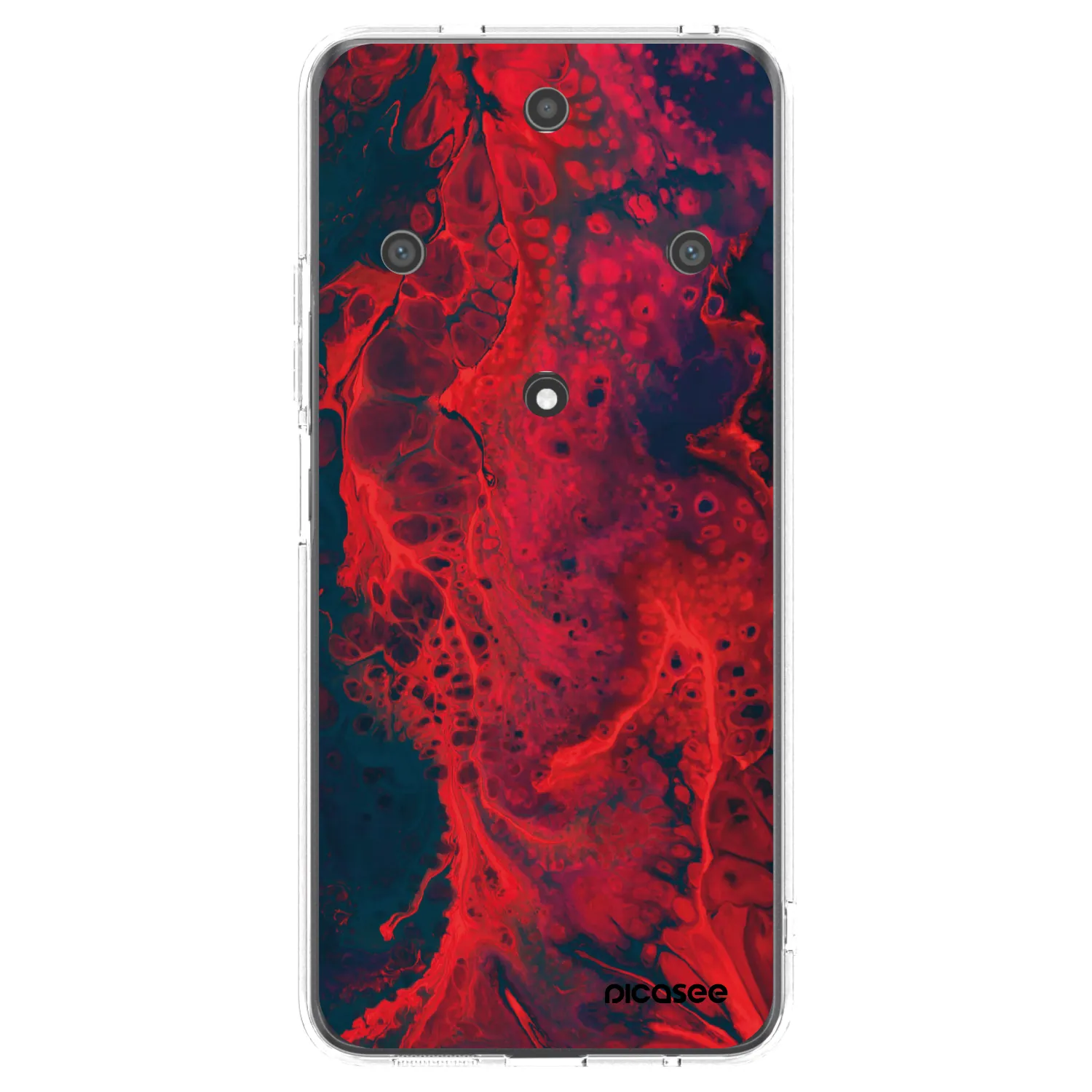 Picasee átlátszó szilikon tok az alábbi mobiltelefonokra Honor Magic5 Lite 5G - Organic red