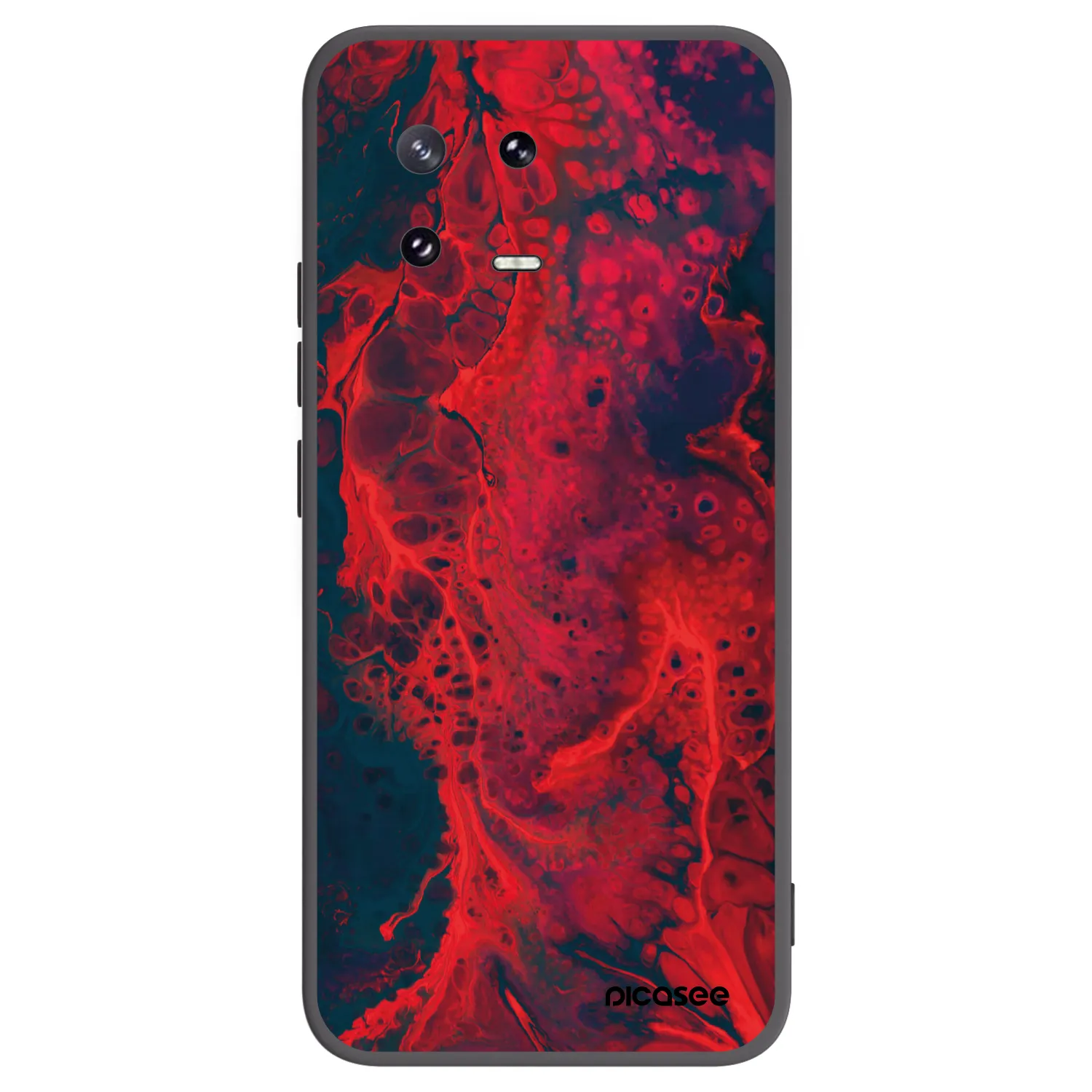 Picasee fekete szilikon tok az alábbi mobiltelefonokra Xiaomi 13 Pro - Organic red