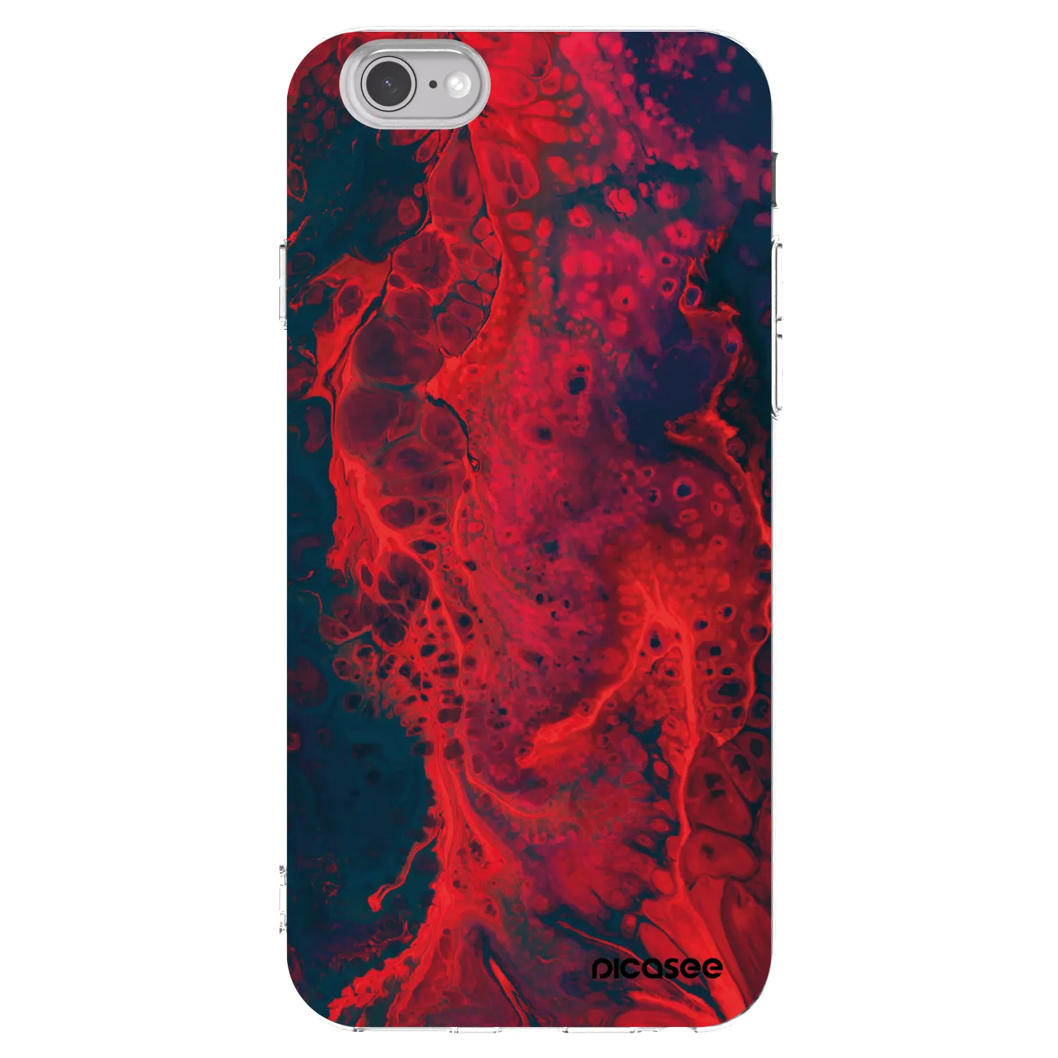 Picasee átlátszó szilikon tok az alábbi mobiltelefonokra Apple iPhone 6/6S - Organic red