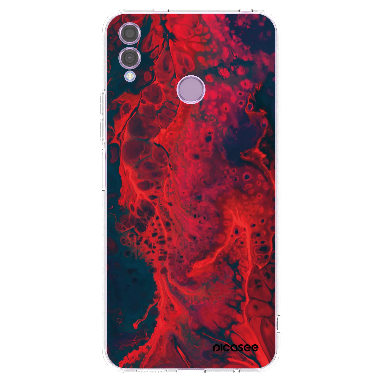 Picasee átlátszó szilikon tok az alábbi mobiltelefonokra Honor 8X - Organic red