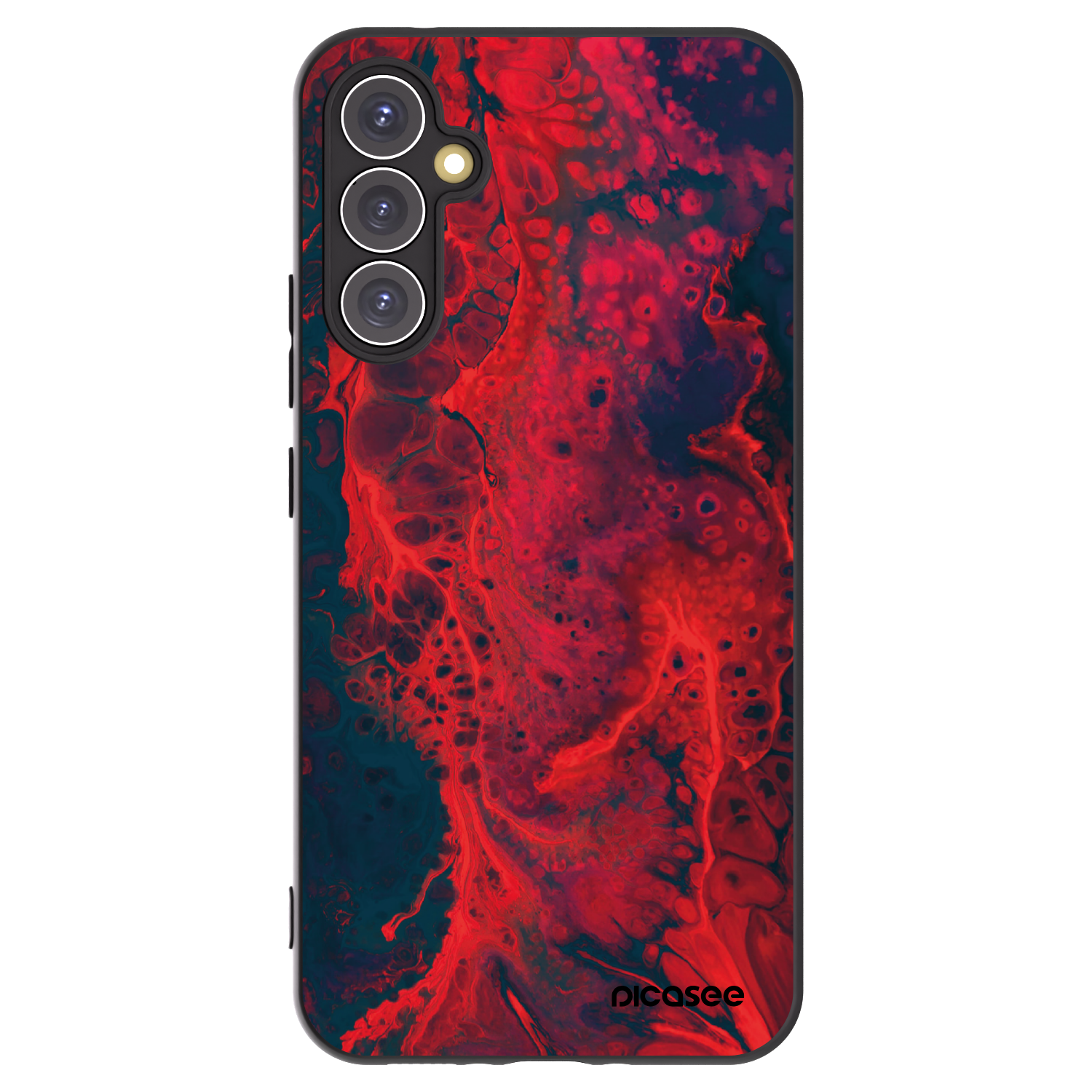 Picasee fekete szilikon tok az alábbi mobiltelefonokra Samsung Galaxy A34 5G A346B - Organic red