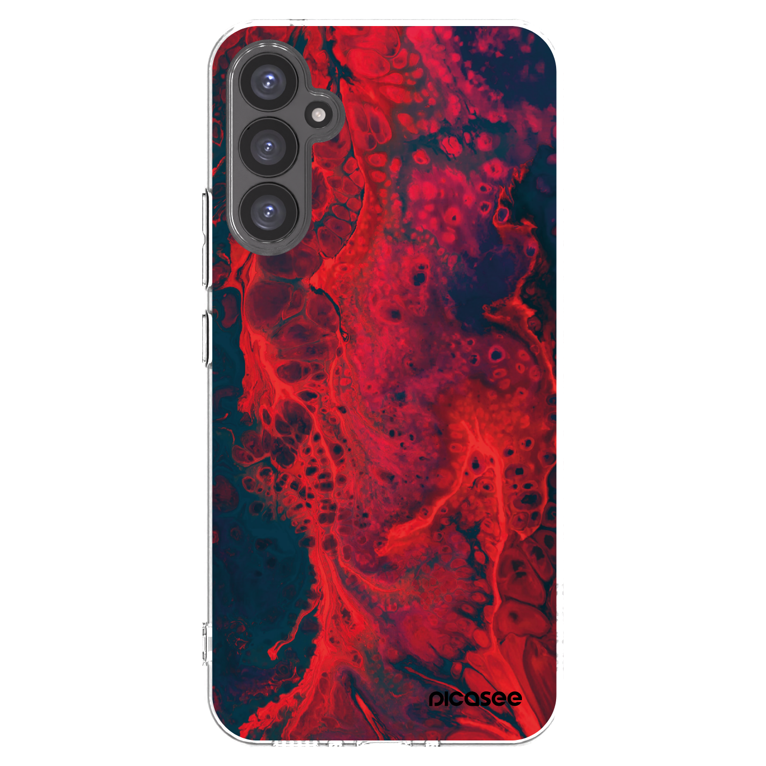 Picasee átlátszó szilikon tok az alábbi mobiltelefonokra Samsung Galaxy A34 5G A346B - Organic red