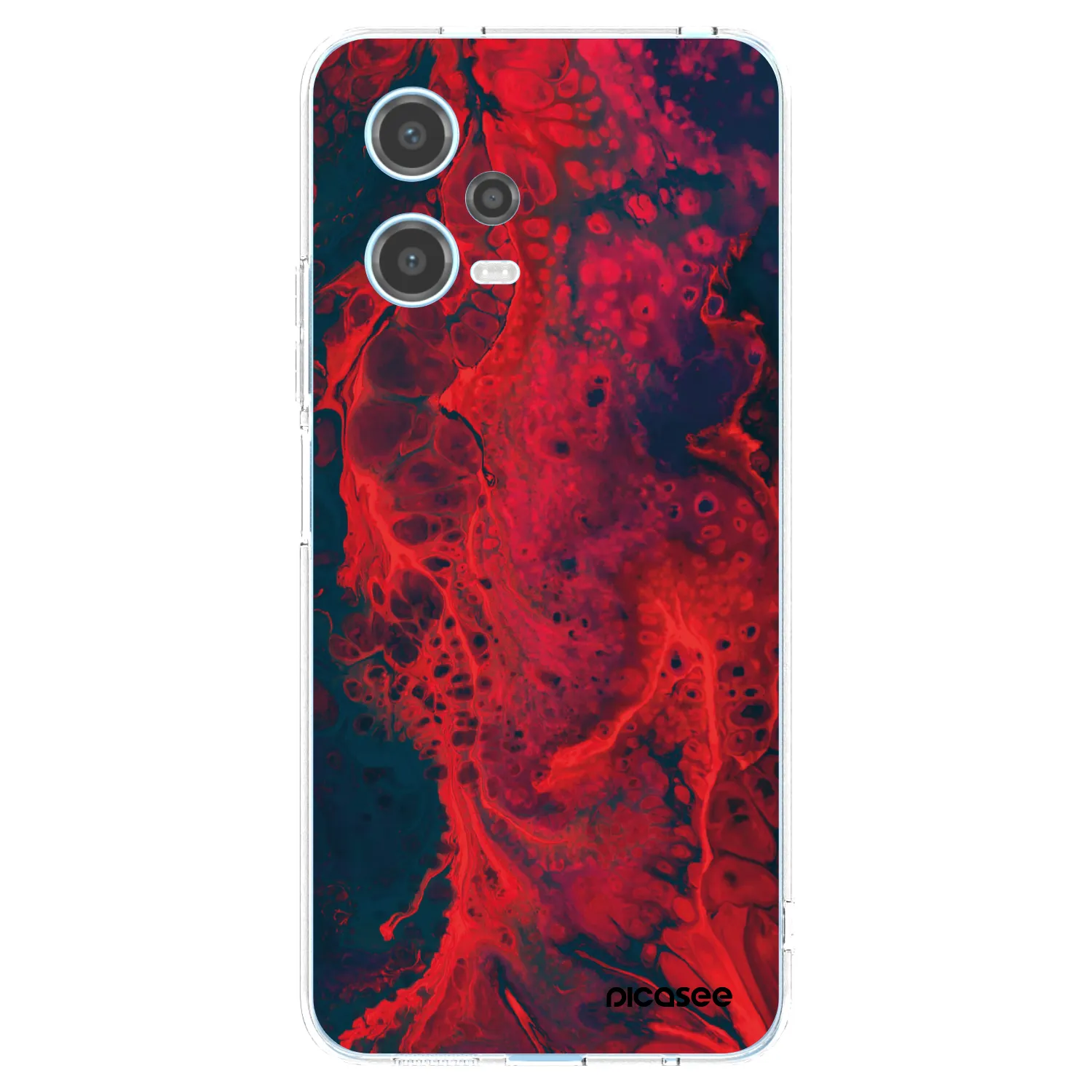 Picasee átlátszó szilikon tok az alábbi mobiltelefonokra Xiaomi Redmi Note 12 5G - Organic red