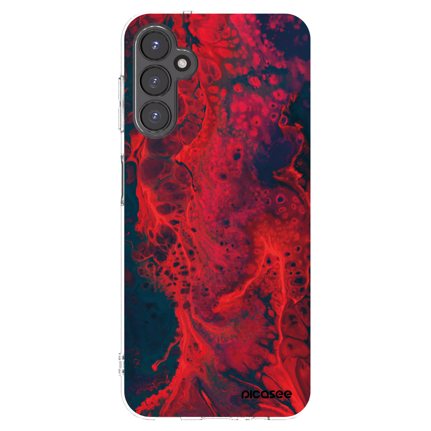 Picasee átlátszó szilikon tok az alábbi mobiltelefonokra Samsung Galaxy A14 5G A146P - Organic red