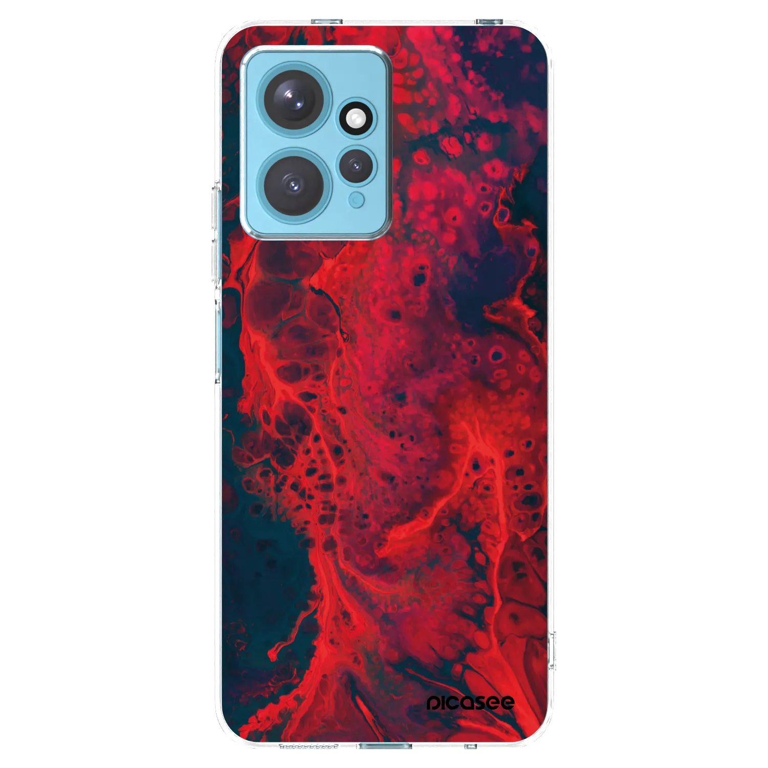 Picasee átlátszó szilikon tok az alábbi mobiltelefonokra Xiaomi Redmi Note 12 4G - Organic red