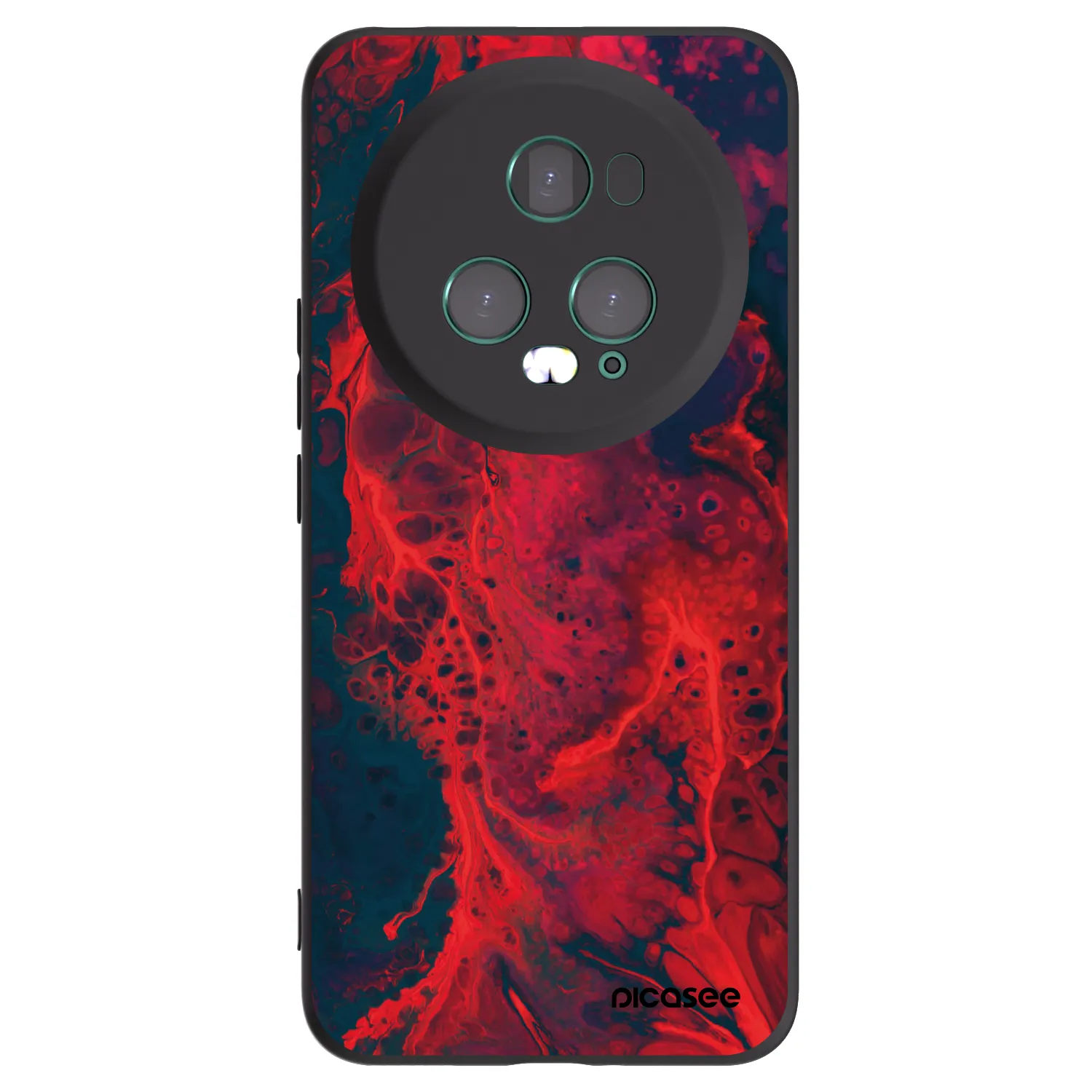 Picasee fekete szilikon tok az alábbi mobiltelefonokra Honor Magic5 Pro - Organic red