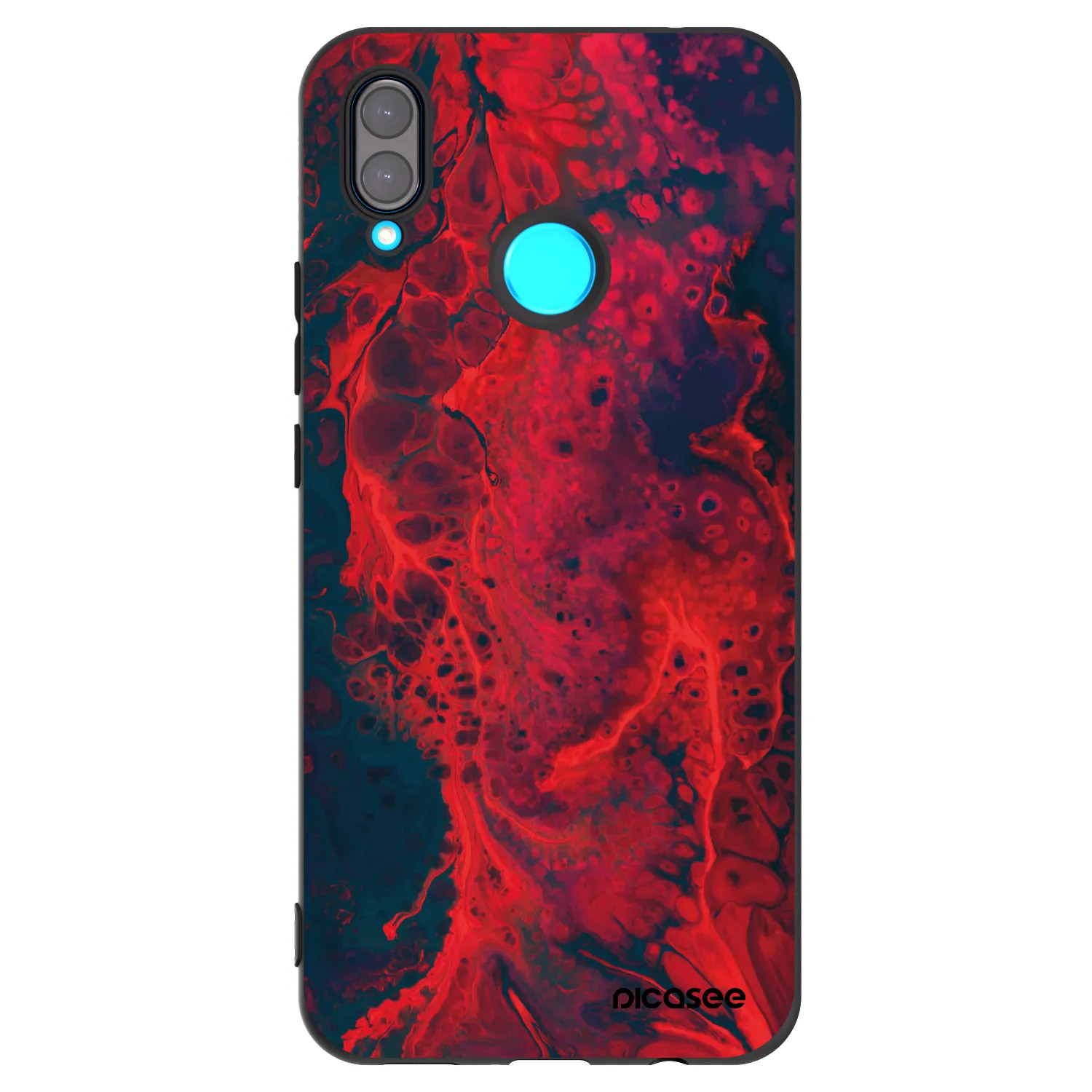 Picasee fekete szilikon tok az alábbi mobiltelefonokra Huawei Nova 3i - Organic red