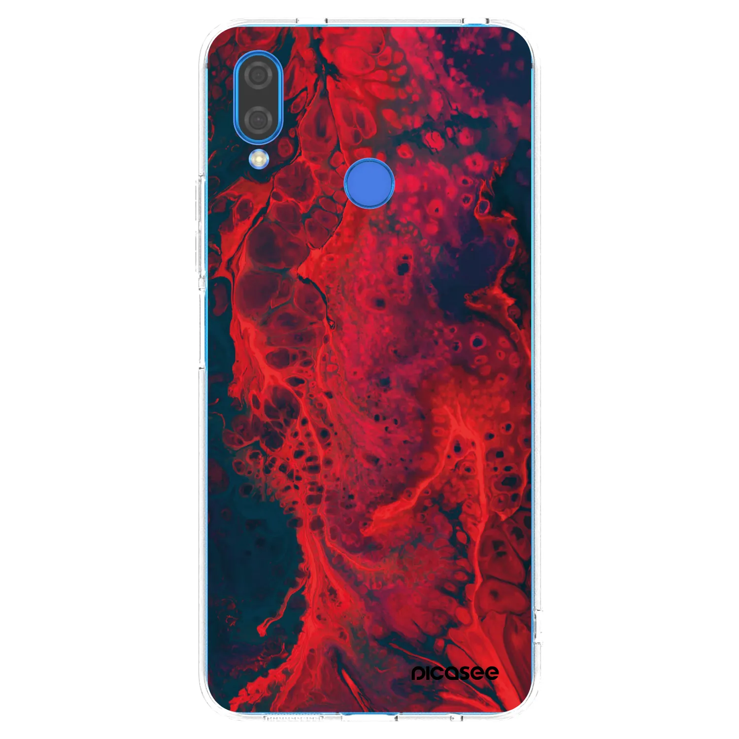 Picasee átlátszó szilikon tok az alábbi mobiltelefonokra Huawei Nova 3i - Organic red