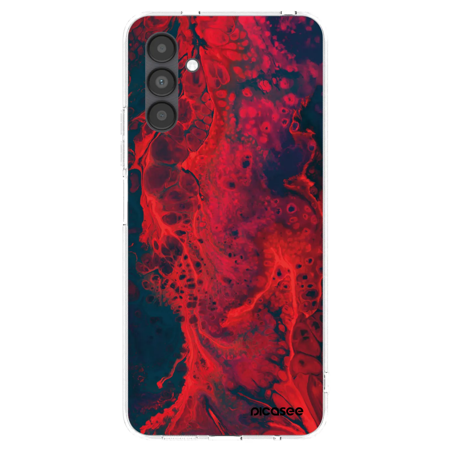 Picasee átlátszó szilikon tok az alábbi mobiltelefonokra Samsung Galaxy A04s A047F - Organic red