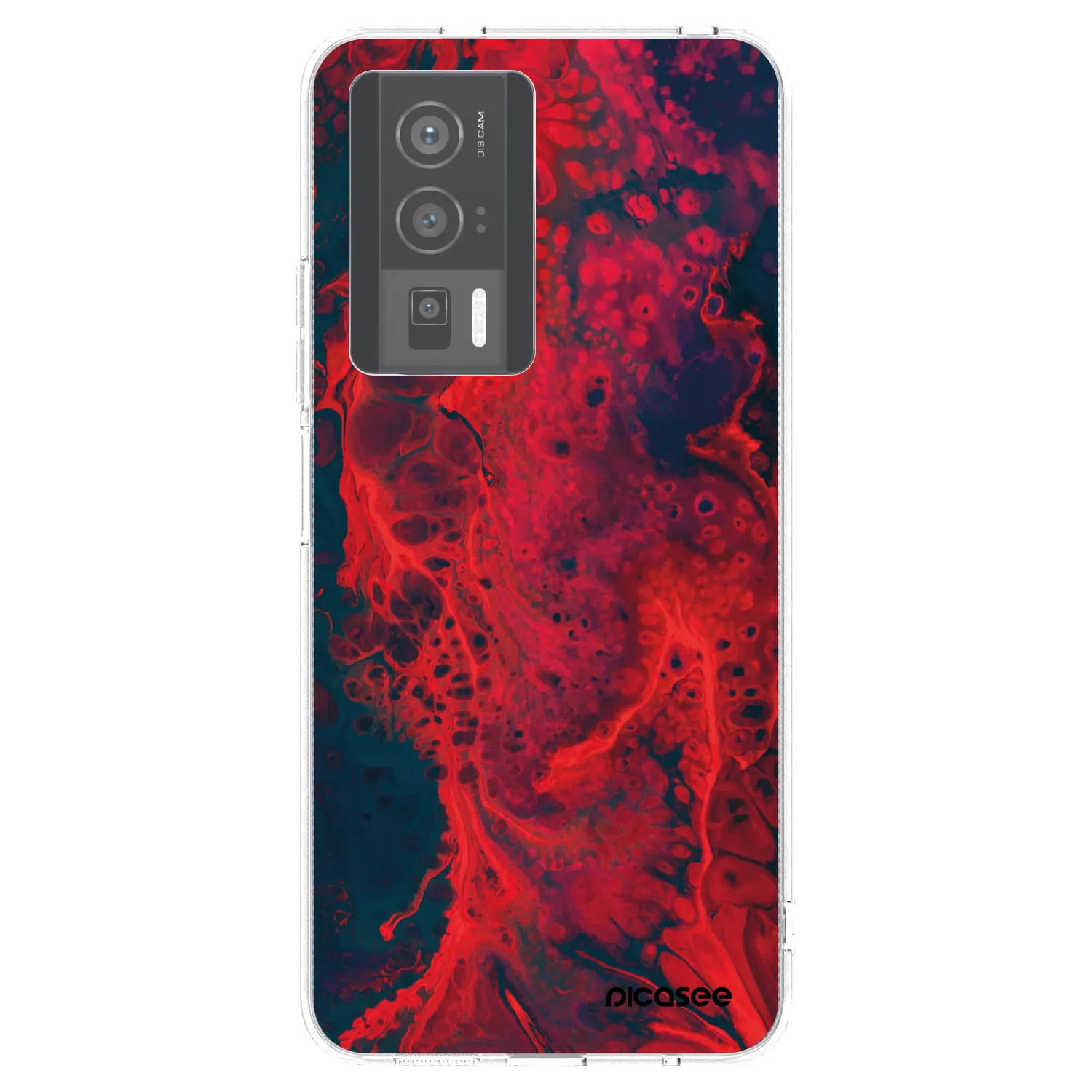 Picasee átlátszó szilikon tok az alábbi mobiltelefonokra Xiaomi Poco F5 Pro 5G - Organic red