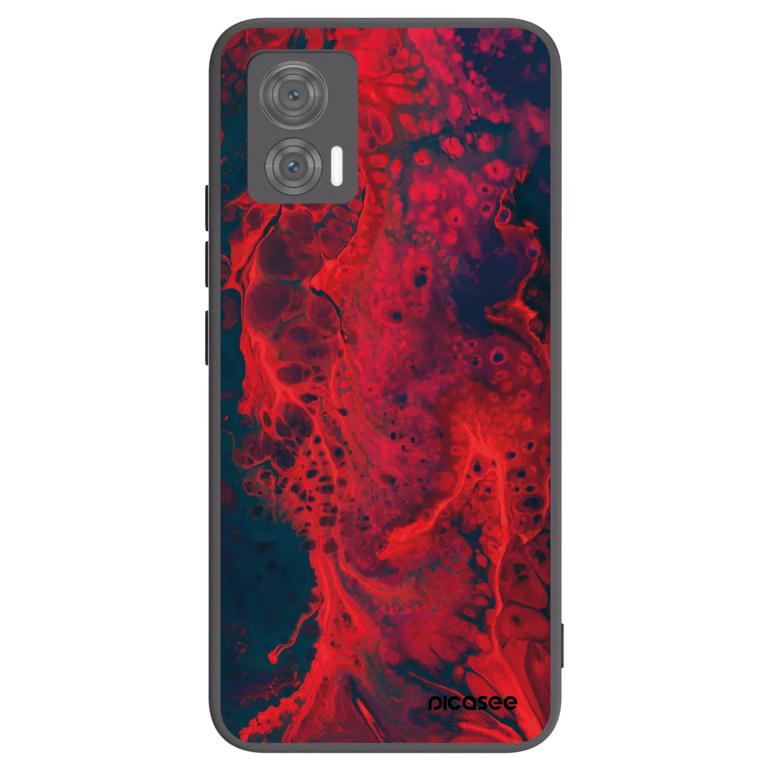 Picasee fekete szilikon tok az alábbi mobiltelefonokra Motorola Edge 30 Neo - Organic red