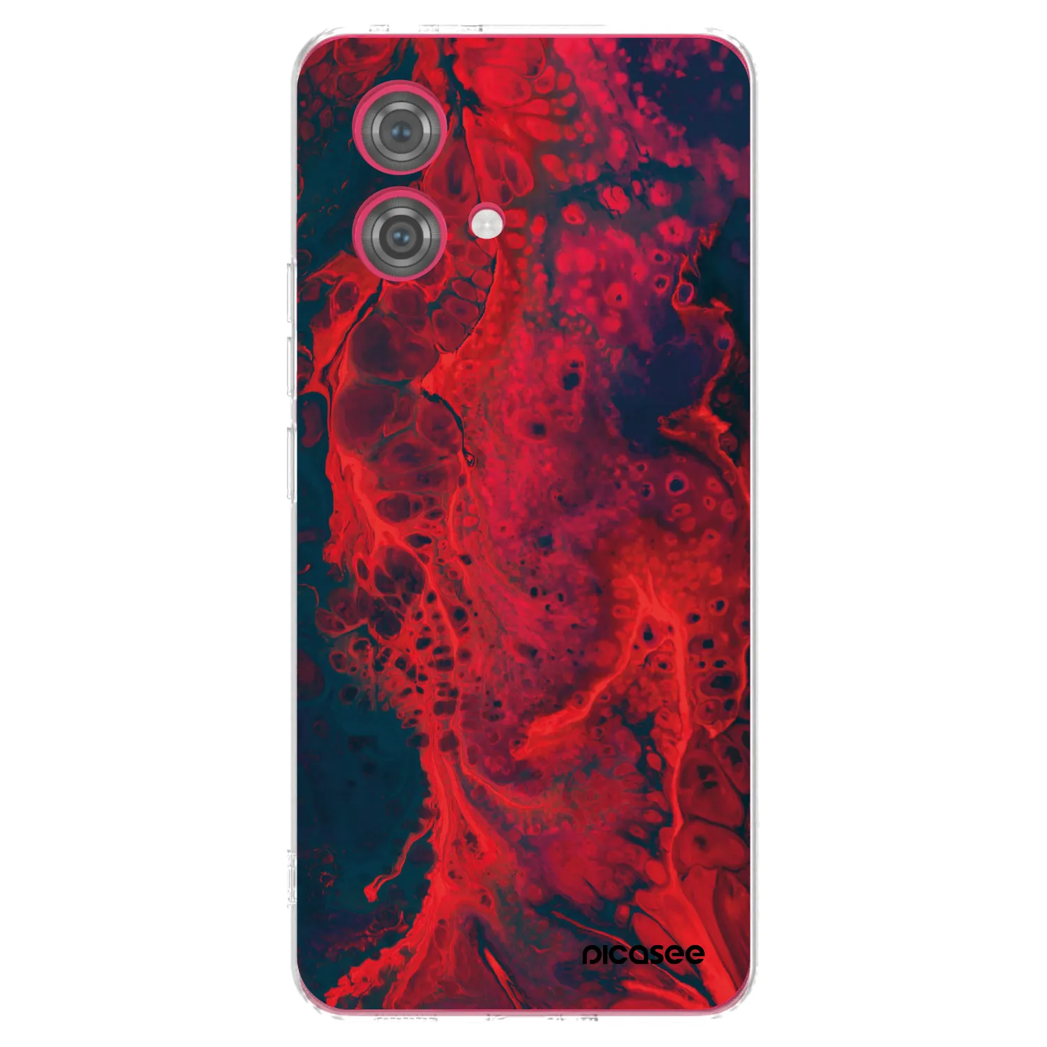 Picasee átlátszó szilikon tok az alábbi mobiltelefonokra Motorola Moto G84 5G - Organic red