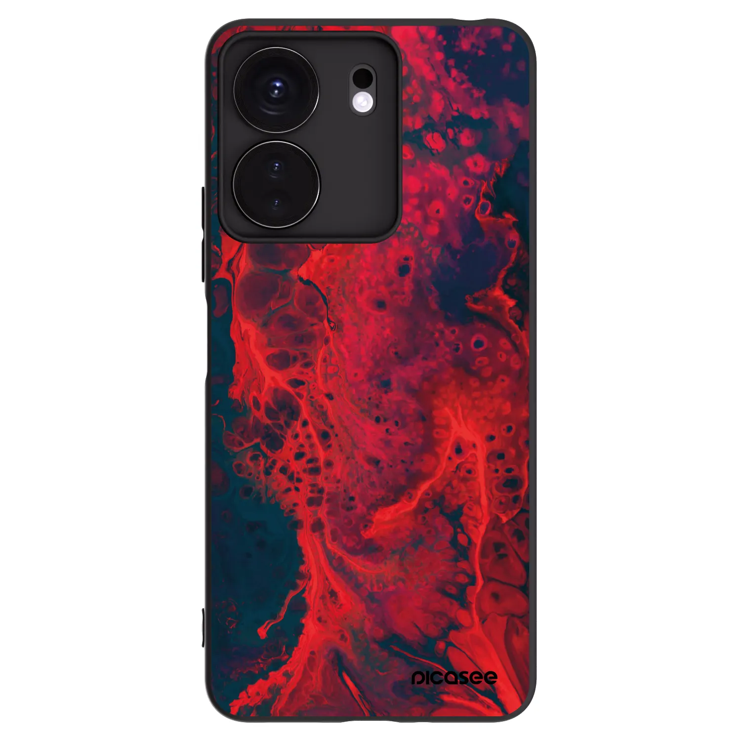 Picasee fekete szilikon tok az alábbi mobiltelefonokra Xiaomi Redmi 13C 4G - Organic red