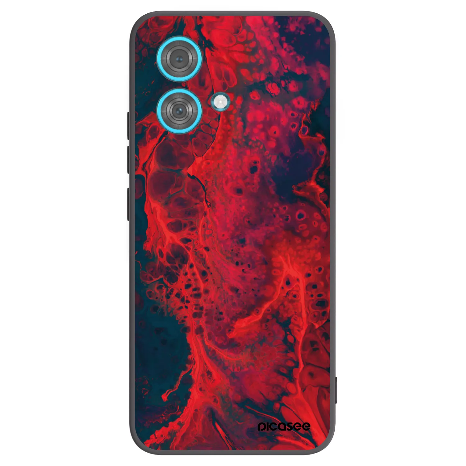 Picasee fekete szilikon tok az alábbi mobiltelefonokra Motorola Edge 40 Neo - Organic red