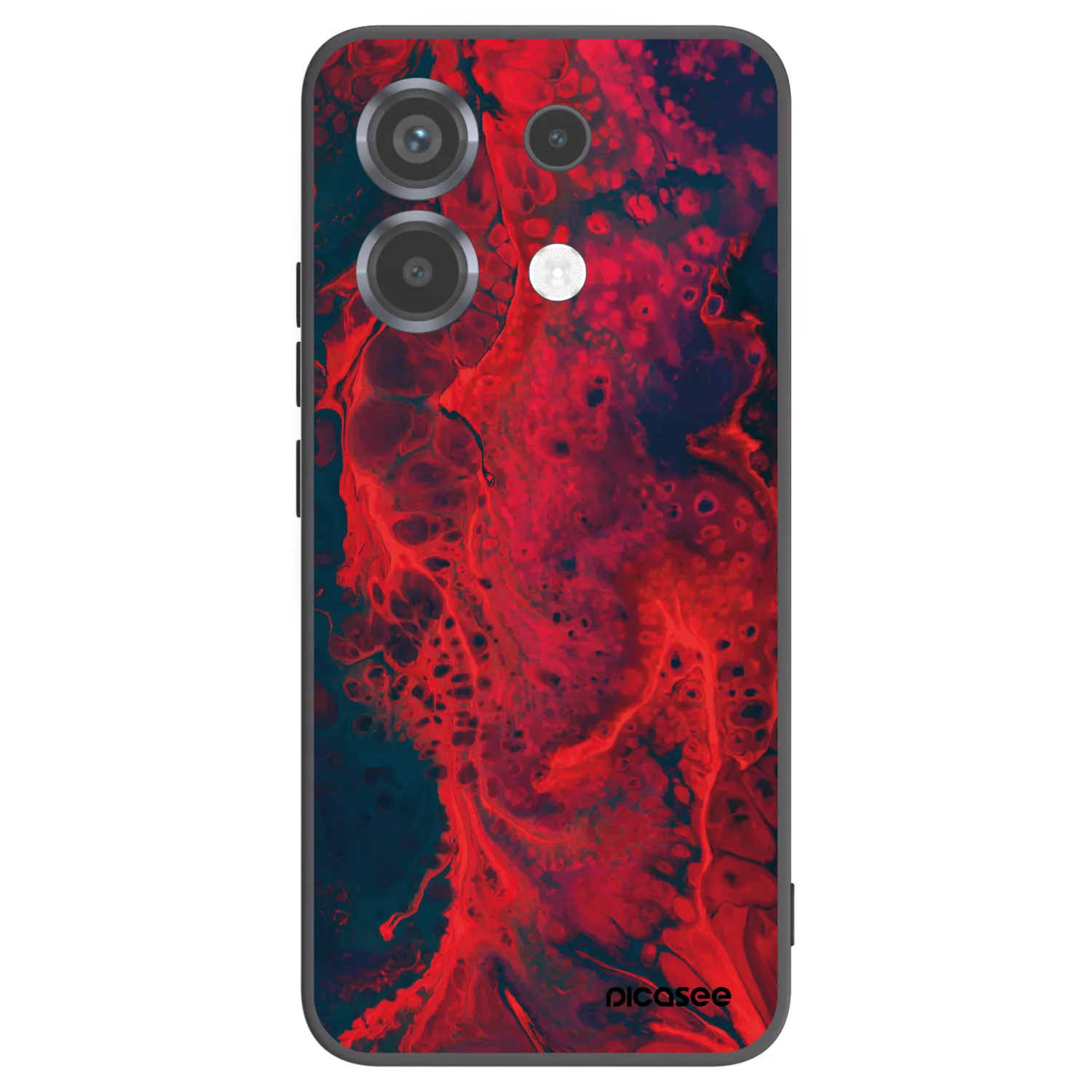 Picasee fekete szilikon tok az alábbi mobiltelefonokra Xiaomi Poco X6 - Organic red