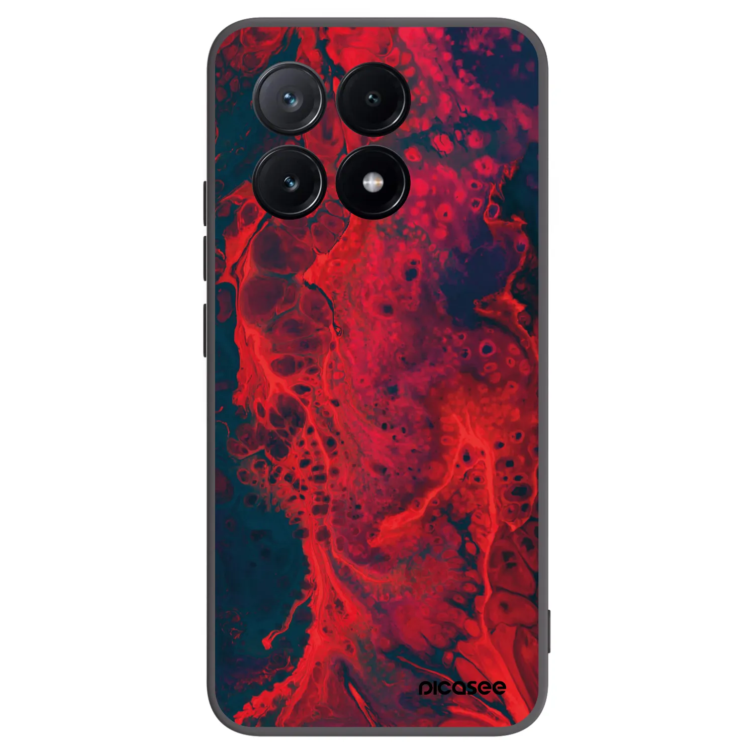Picasee fekete szilikon tok az alábbi mobiltelefonokra Xiaomi Poco X6 Pro - Organic red