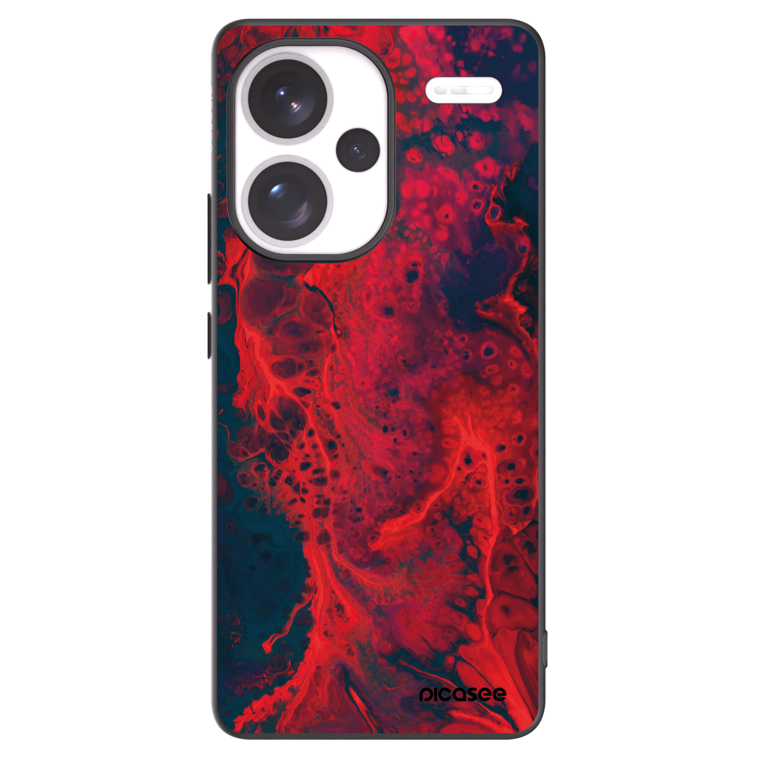 Picasee fekete szilikon tok az alábbi mobiltelefonokra Xiaomi Redmi Note 13 Pro+ 5G - Organic red