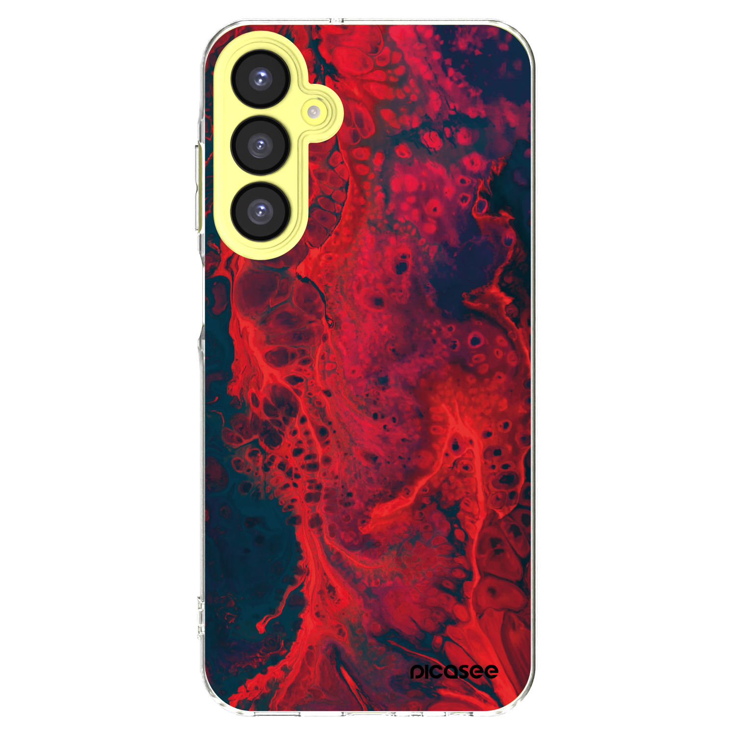 Picasee átlátszó szilikon tok az alábbi mobiltelefonokra Samsung Galaxy A25 A256B 5G - Organic red