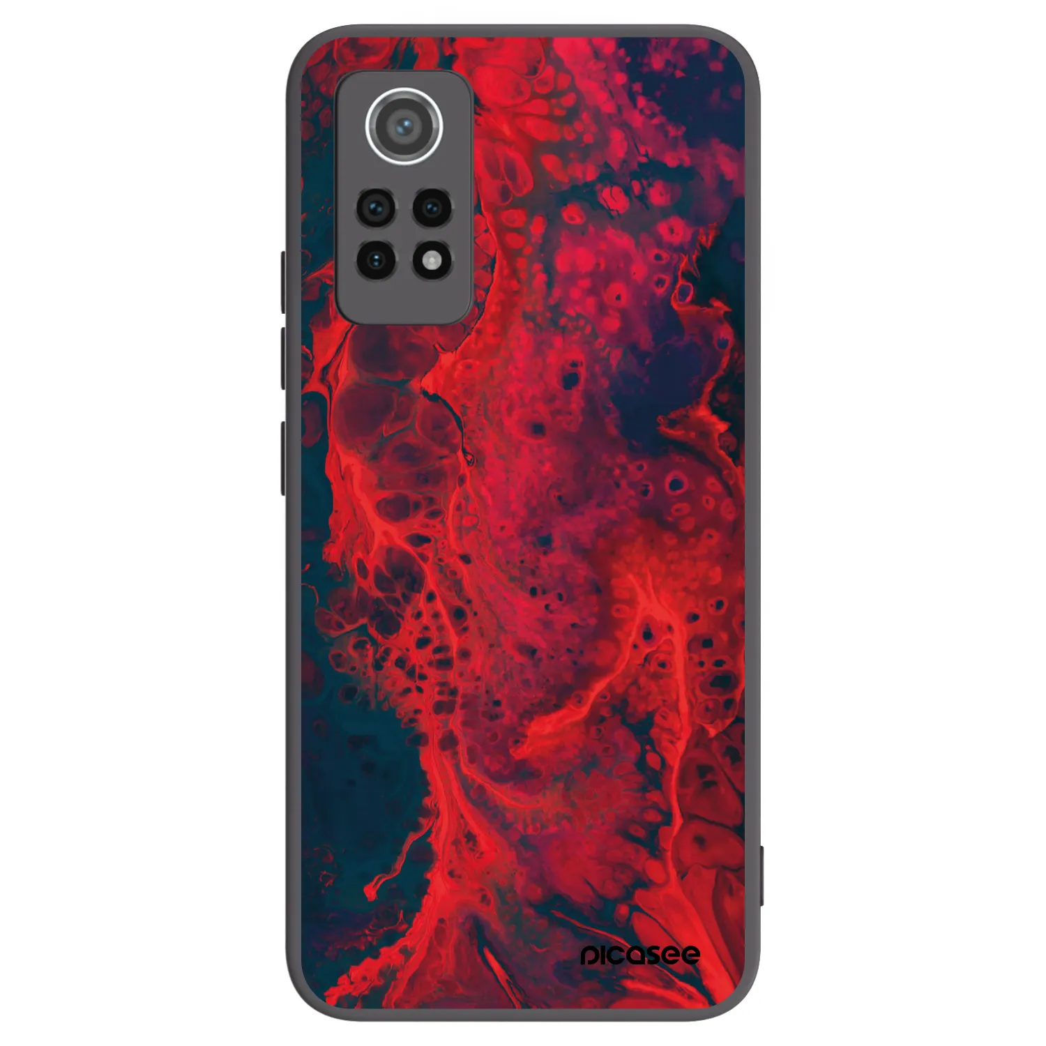 Picasee fekete szilikon tok az alábbi mobiltelefonokra Xiaomi Redmi Note 12 Pro 4G - Organic red