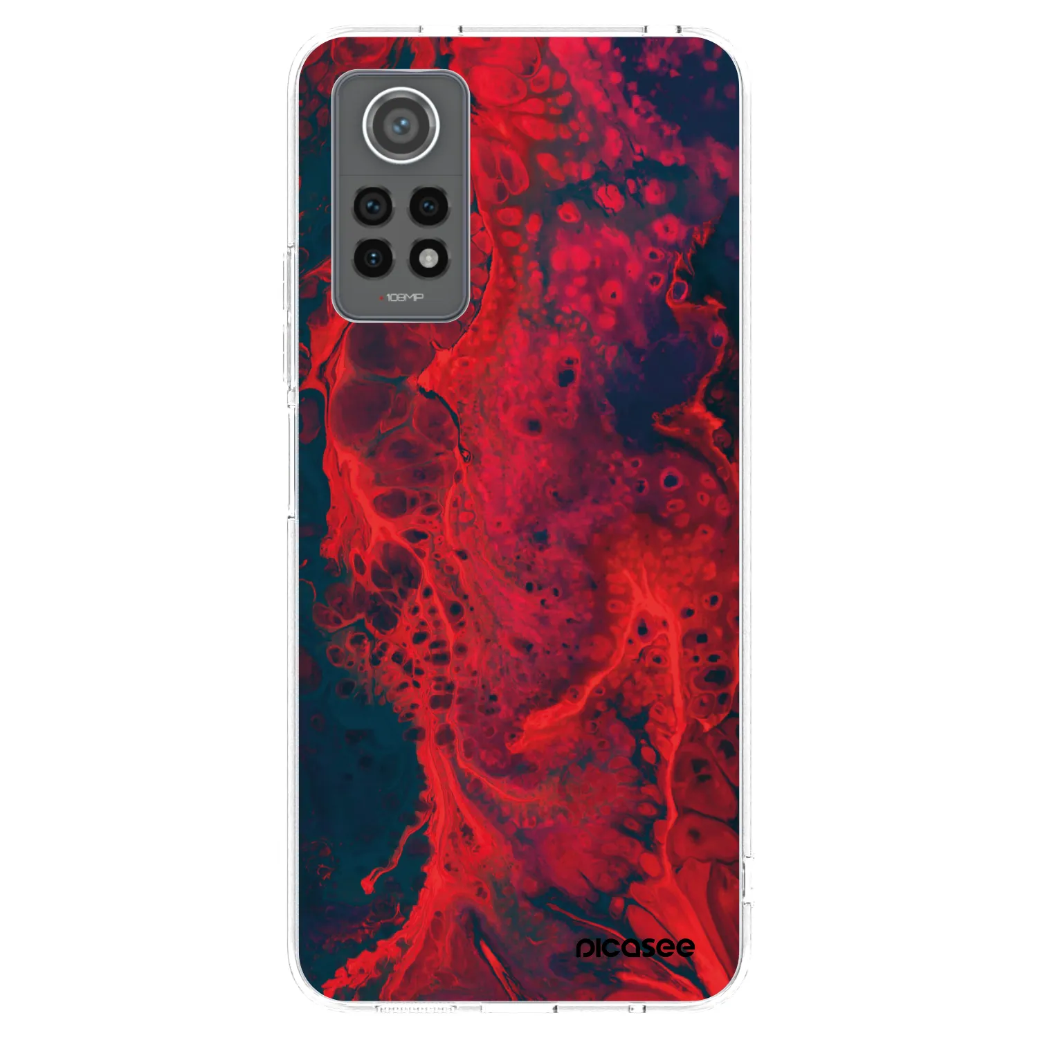 Picasee átlátszó szilikon tok az alábbi mobiltelefonokra Xiaomi Redmi Note 12 Pro 4G - Organic red