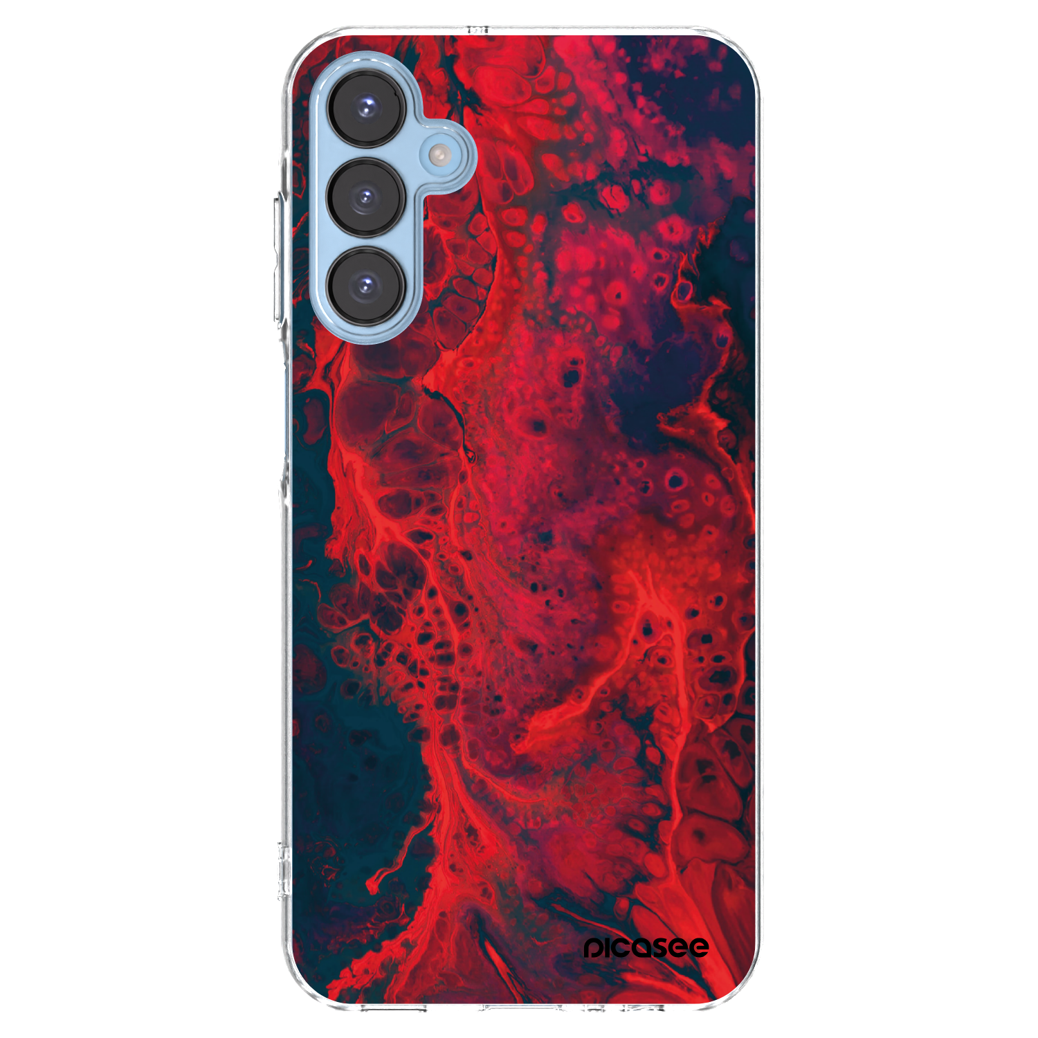Picasee átlátszó szilikon tok az alábbi mobiltelefonokra Samsung Galaxy A15 A156B 5G - Organic red
