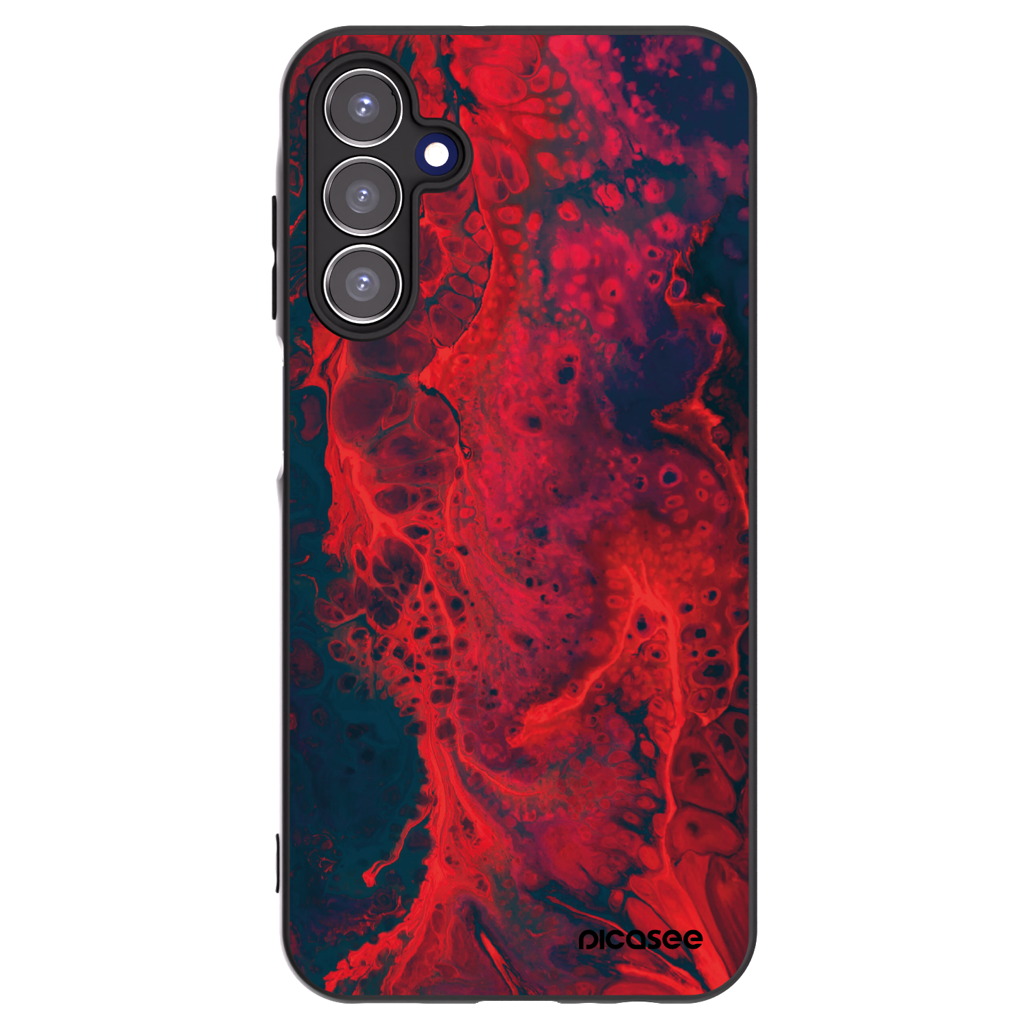 Picasee fekete szilikon tok az alábbi mobiltelefonokra Samsung Galaxy A15 A155F 4G - Organic red