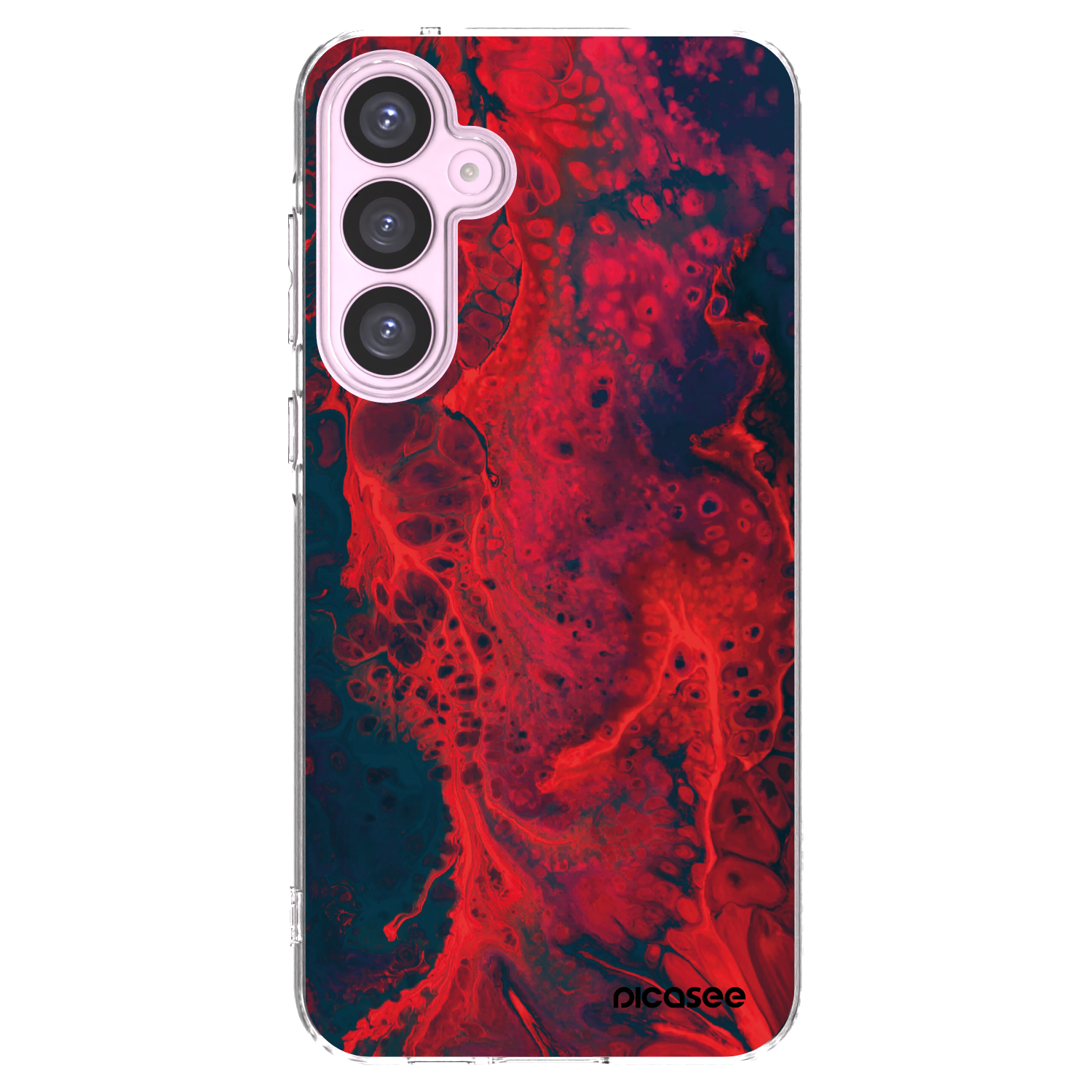 Picasee átlátszó szilikon tok az alábbi mobiltelefonokra Samsung Galaxy A55 5G A556B - Organic red
