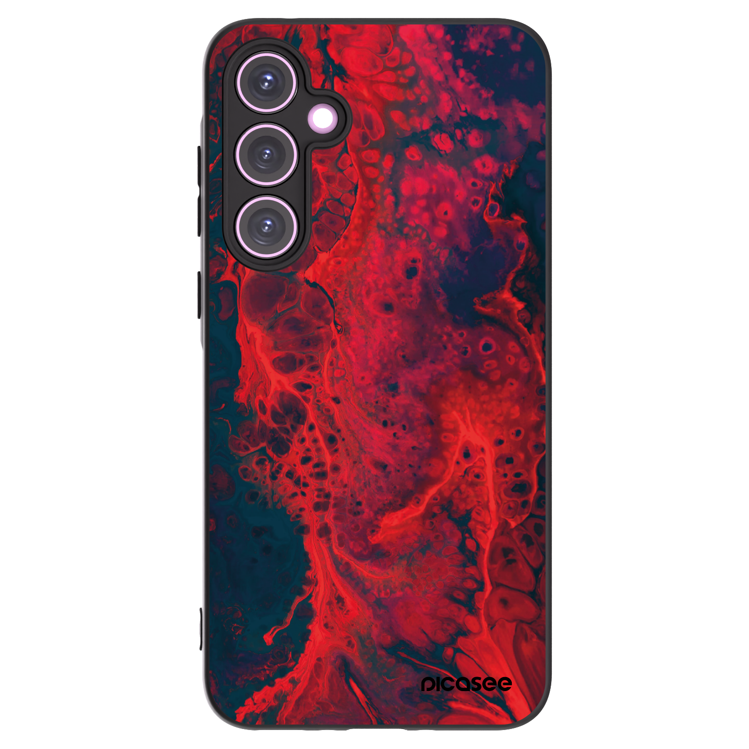 Picasee fekete szilikon tok az alábbi mobiltelefonokra Samsung Galaxy A35 5G A356B - Organic red
