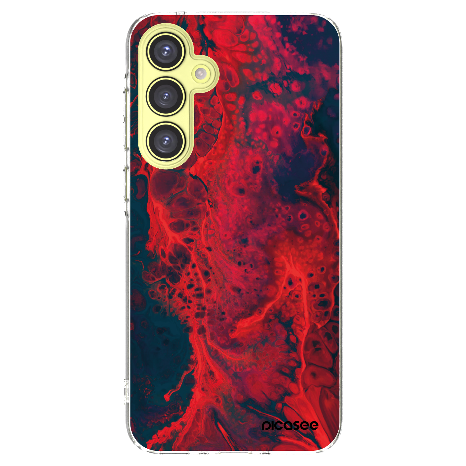 Picasee átlátszó szilikon tok az alábbi mobiltelefonokra Samsung Galaxy A35 5G A356B - Organic red