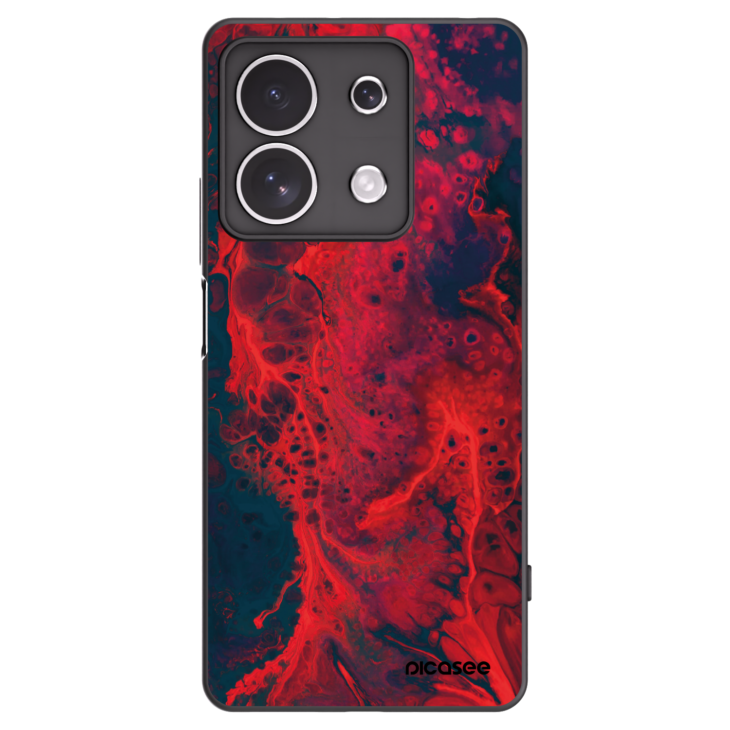 Picasee fekete szilikon tok az alábbi mobiltelefonokra Xiaomi Redmi Note 13 4G - Organic red