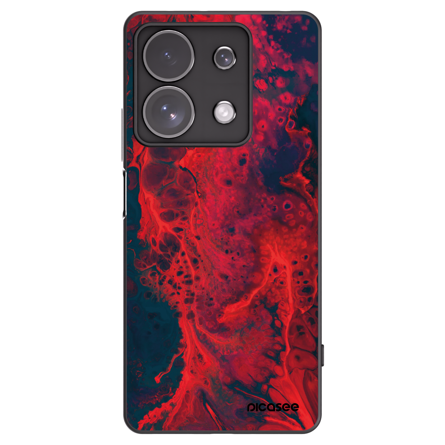 Picasee fekete szilikon tok az alábbi mobiltelefonokra Xiaomi Redmi Note 13 Pro 4G - Organic red