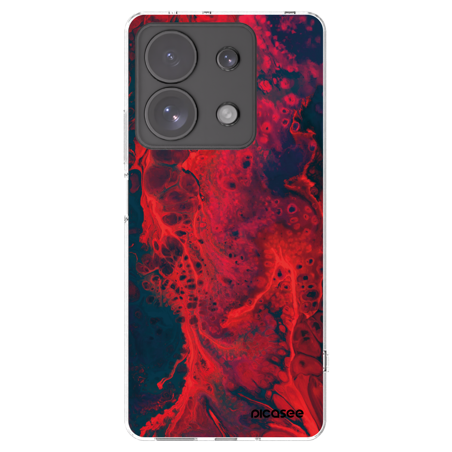 Picasee átlátszó szilikon tok az alábbi mobiltelefonokra Xiaomi Redmi Note 13 Pro 4G - Organic red