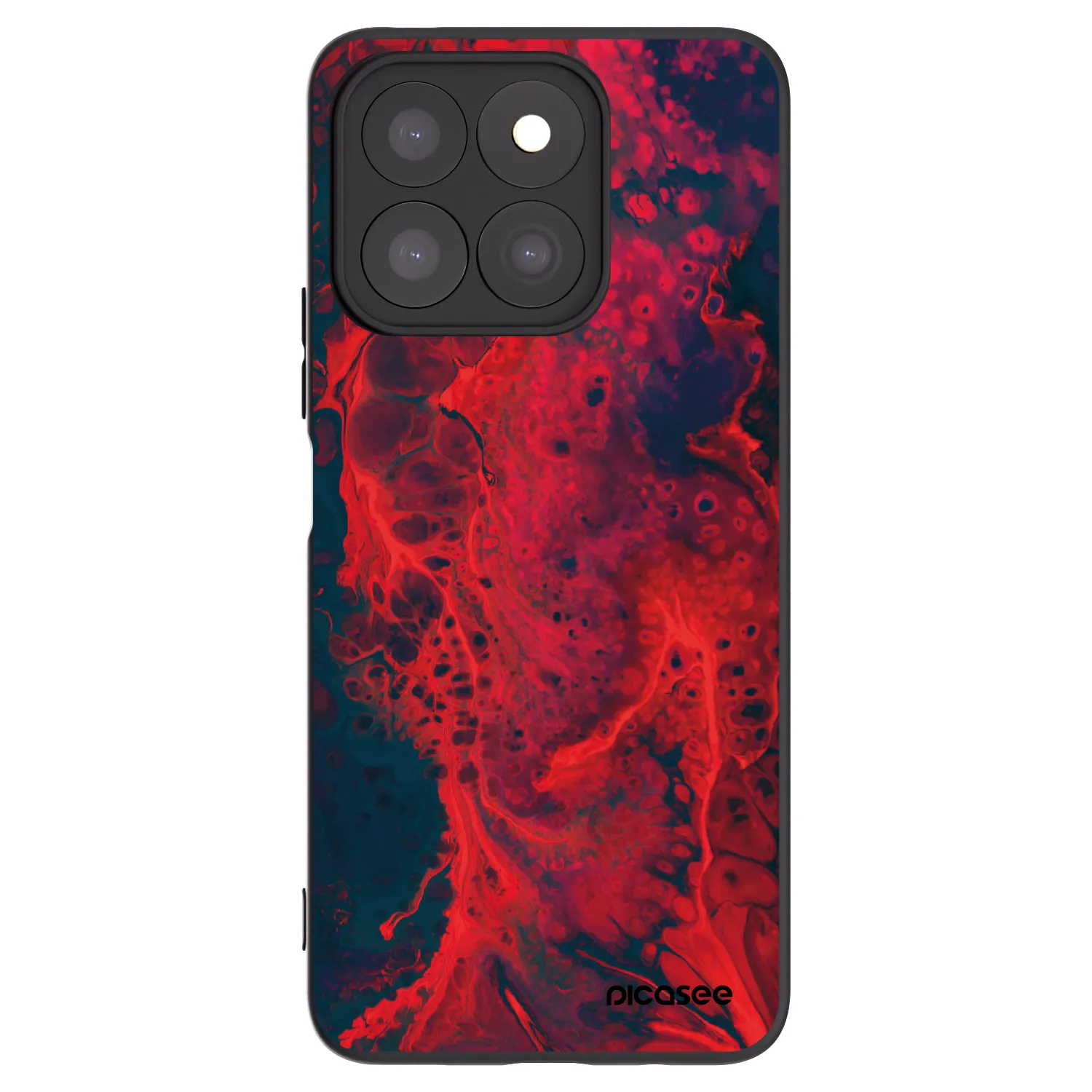 Picasee fekete szilikon tok az alábbi mobiltelefonokra Honor X8b - Organic red
