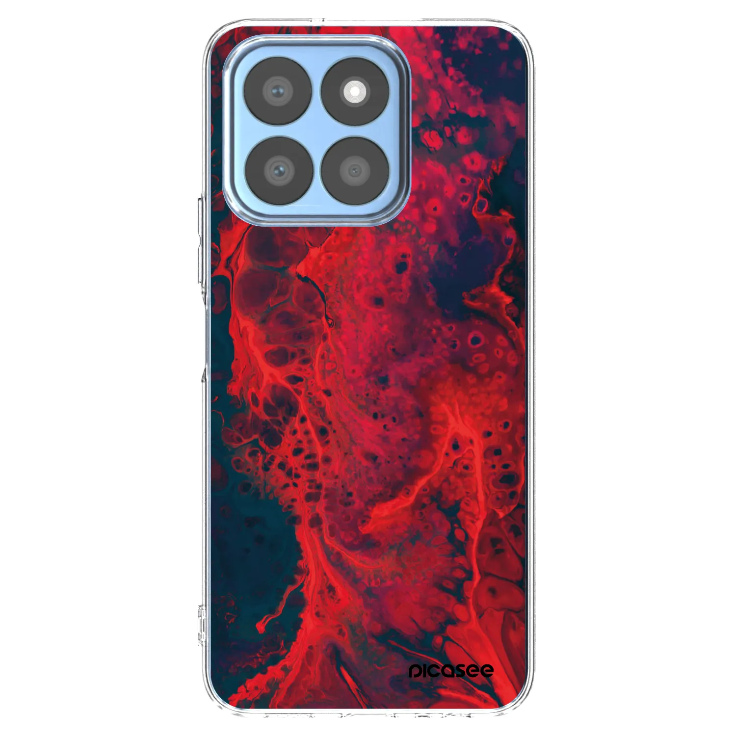 Picasee átlátszó szilikon tok az alábbi mobiltelefonokra Honor X8b - Organic red