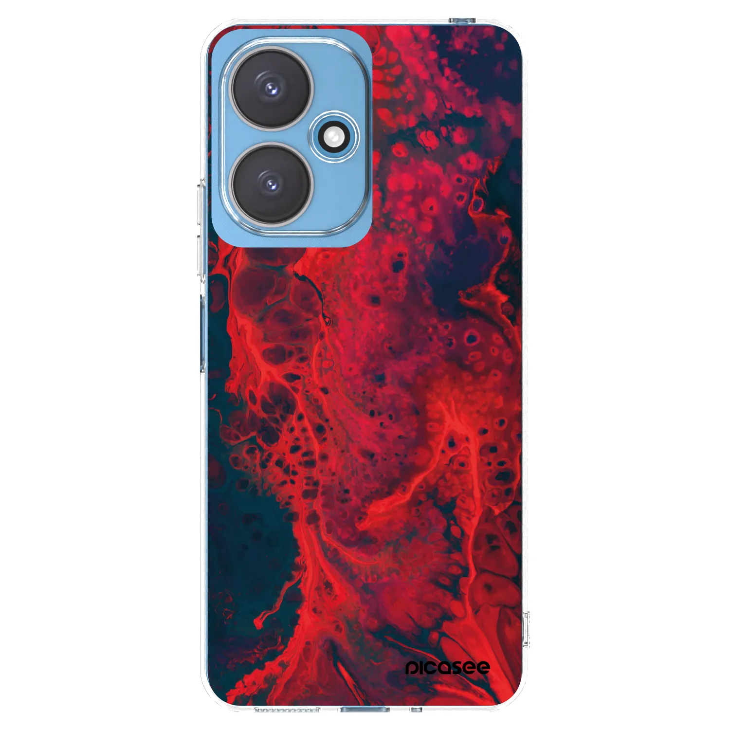 Picasee átlátszó szilikon tok az alábbi mobiltelefonokra Xiaomi Redmi 13C 5G - Organic red