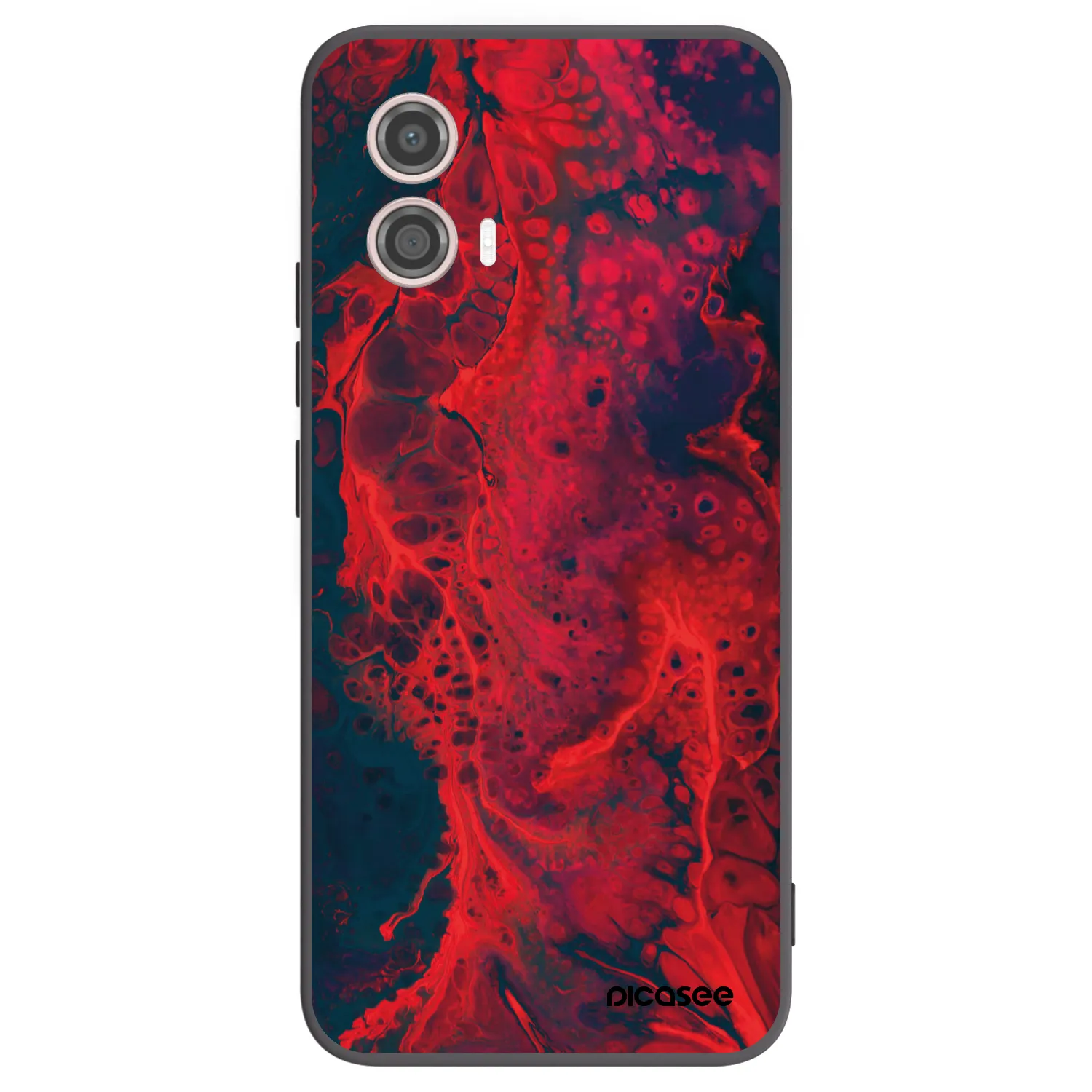Picasee fekete szilikon tok az alábbi mobiltelefonokra Motorola Moto G53 5G - Organic red