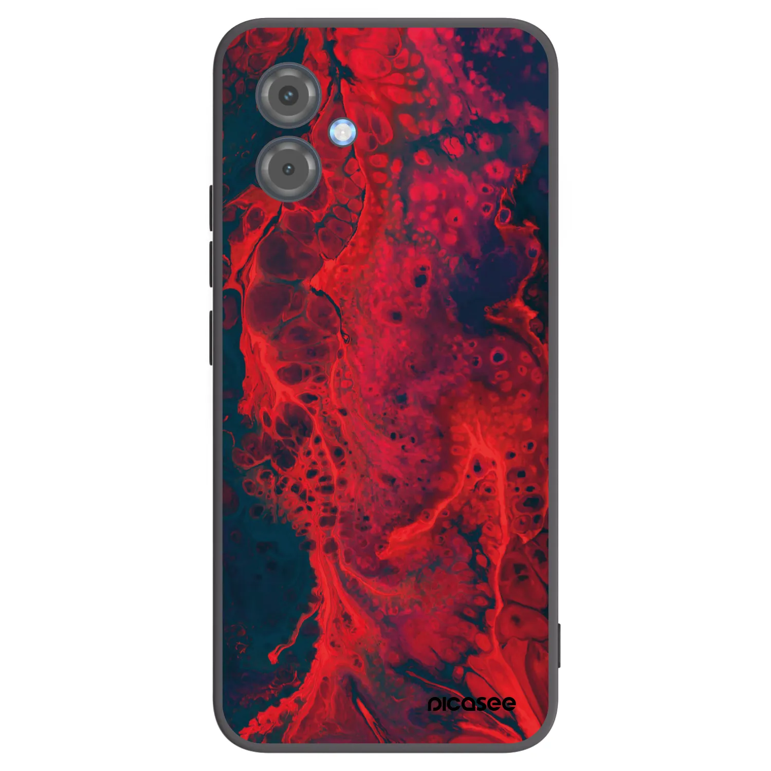 Picasee fekete szilikon tok az alábbi mobiltelefonokra Motorola Moto G14 - Organic red