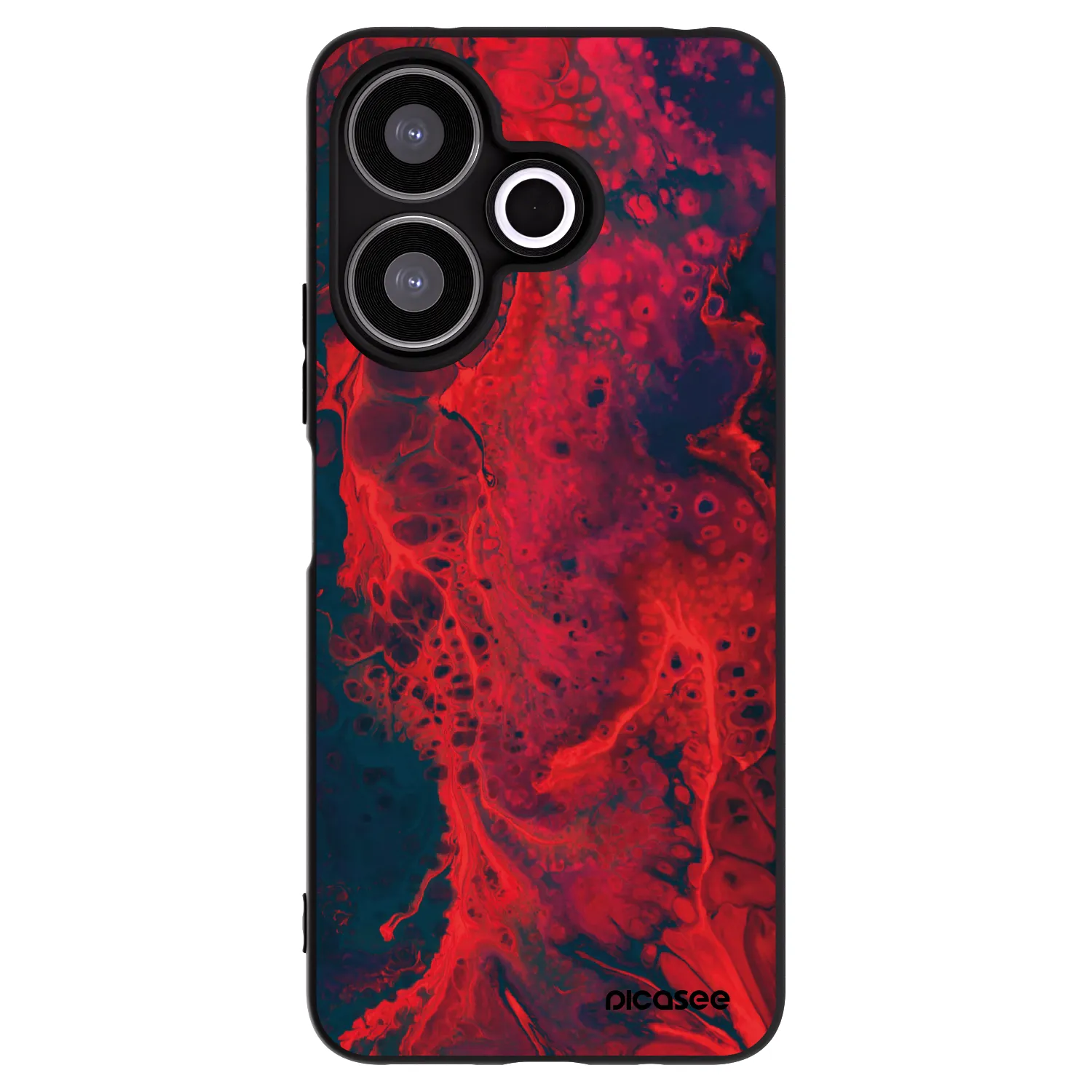 Picasee fekete szilikon tok az alábbi mobiltelefonokra Xiaomi Redmi 13 4G - Organic red