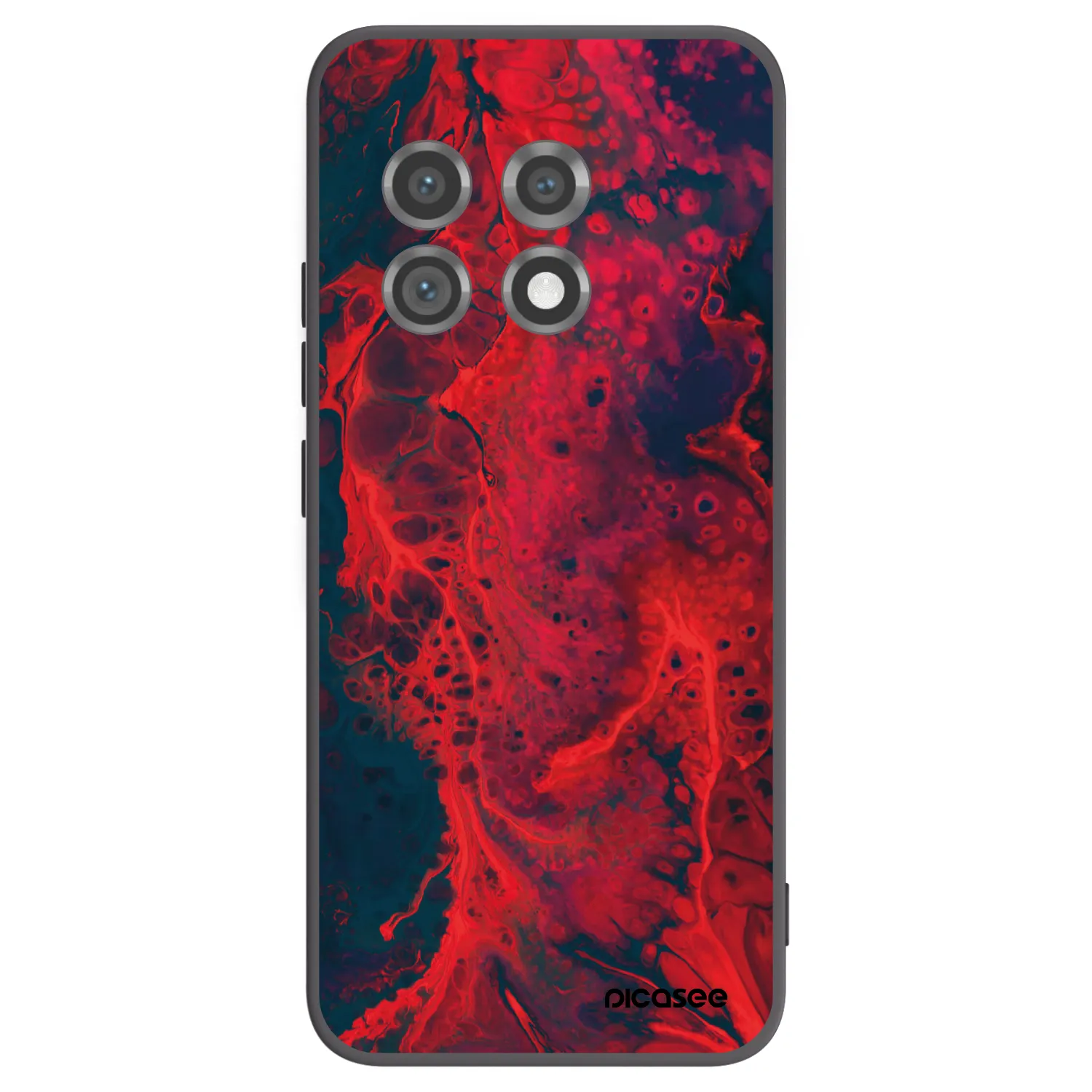 Picasee fekete szilikon tok az alábbi mobiltelefonokra OnePlus 11 5G - Organic red