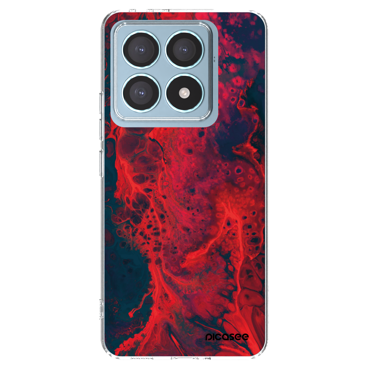 Picasee átlátszó szilikon tok az alábbi mobiltelefonokra Xiaomi 14T Pro - Organic red