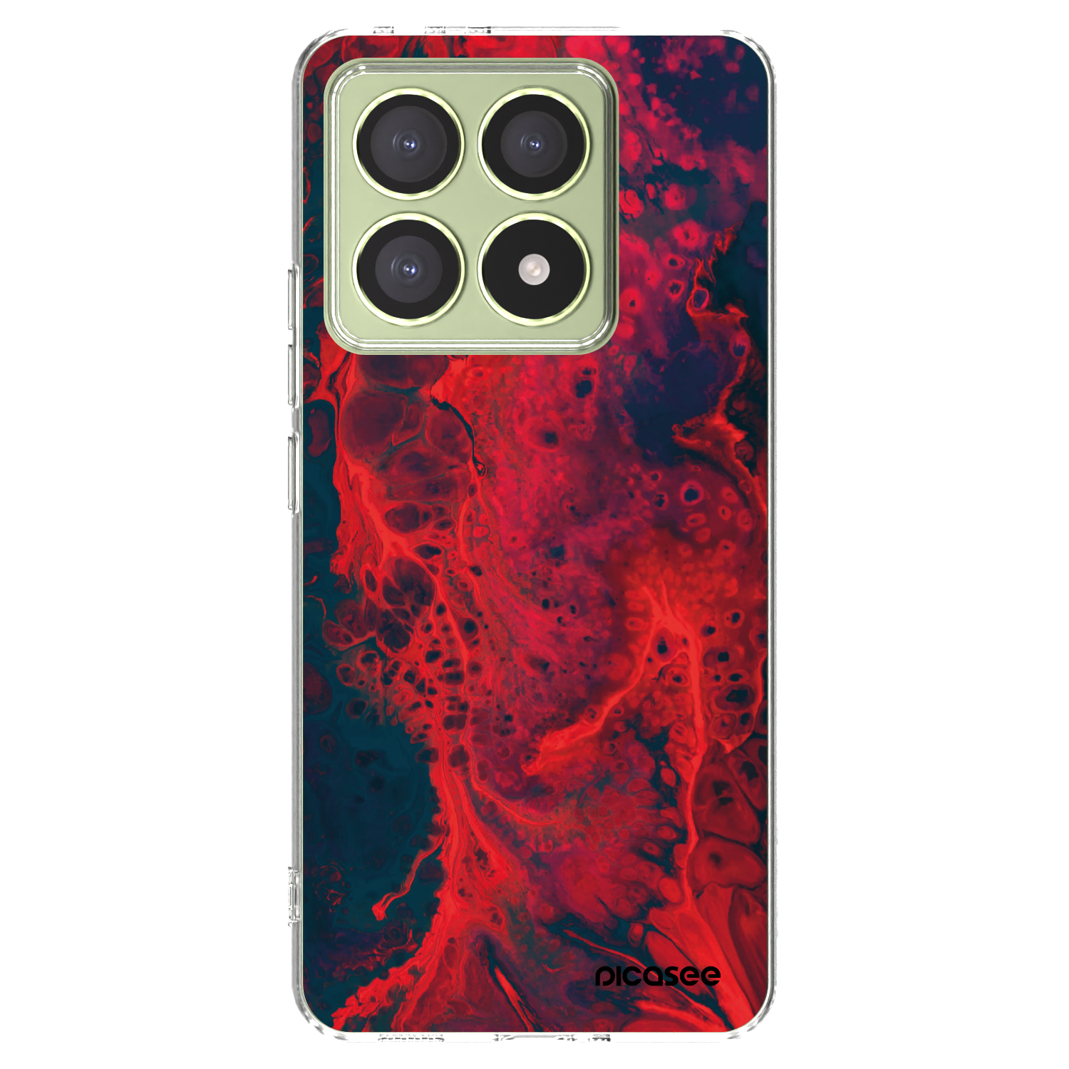 Picasee átlátszó szilikon tok az alábbi mobiltelefonokra Xiaomi 14T - Organic red