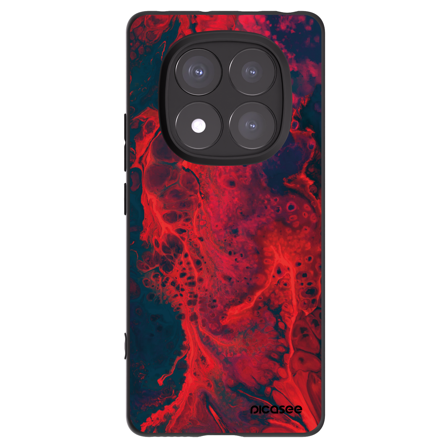 Picasee fekete szilikon tok az alábbi mobiltelefonokra Xiaomi Redmi Note 14 Pro 5G - Organic red