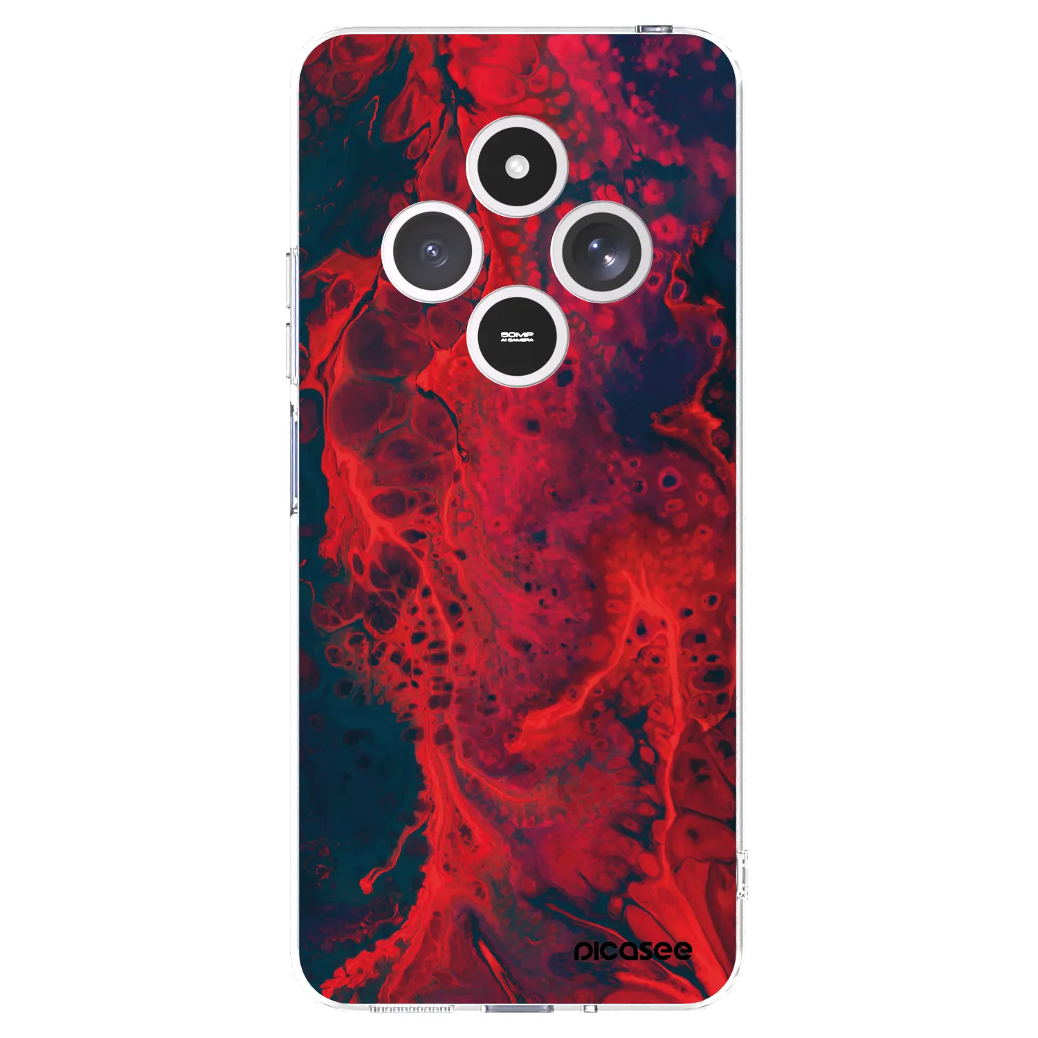 Picasee átlátszó szilikon tok az alábbi mobiltelefonokra Xiaomi Redmi 14C - Organic red