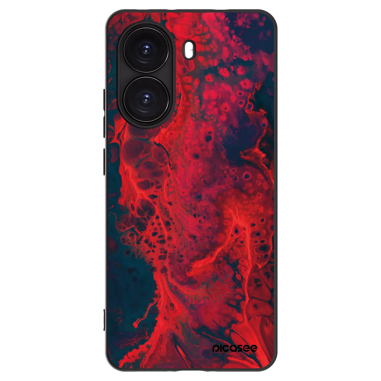 Picasee fekete szilikon tok az alábbi mobiltelefonokra Xiaomi Poco X7 Pro 5G - Organic red