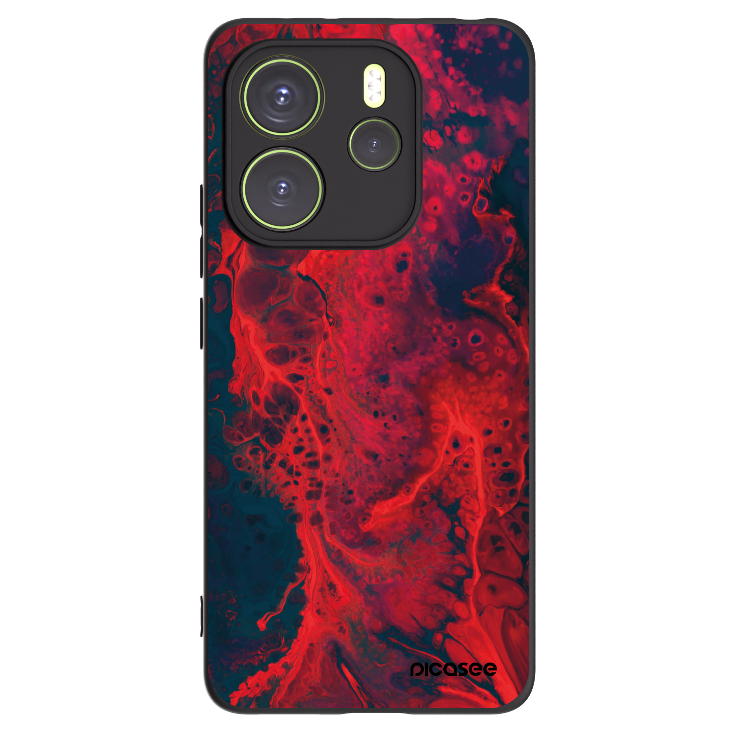 Picasee fekete szilikon tok az alábbi mobiltelefonokra Xiaomi Redmi Note 14 4G - Organic red