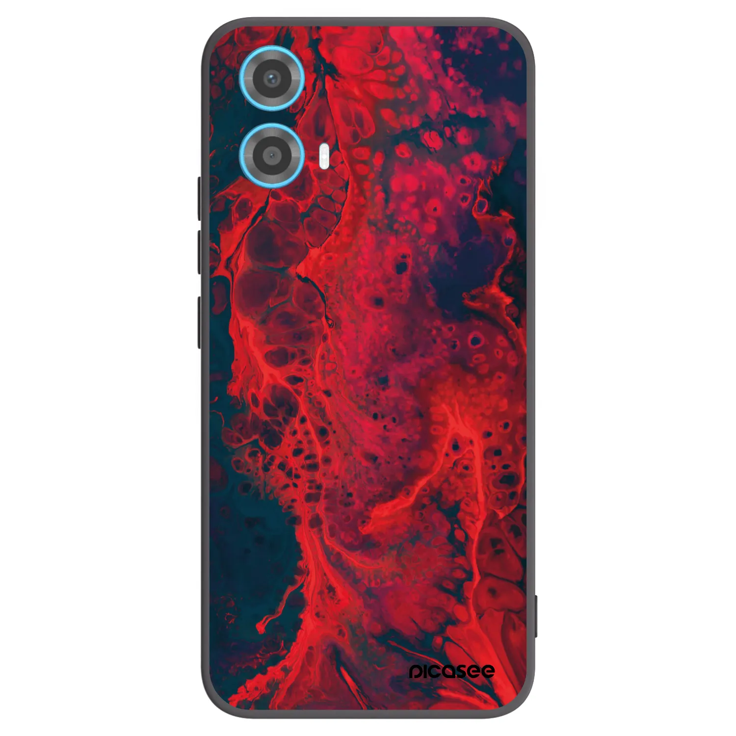 Picasee fekete szilikon tok az alábbi mobiltelefonokra Motorola Moto G34 5G - Organic red