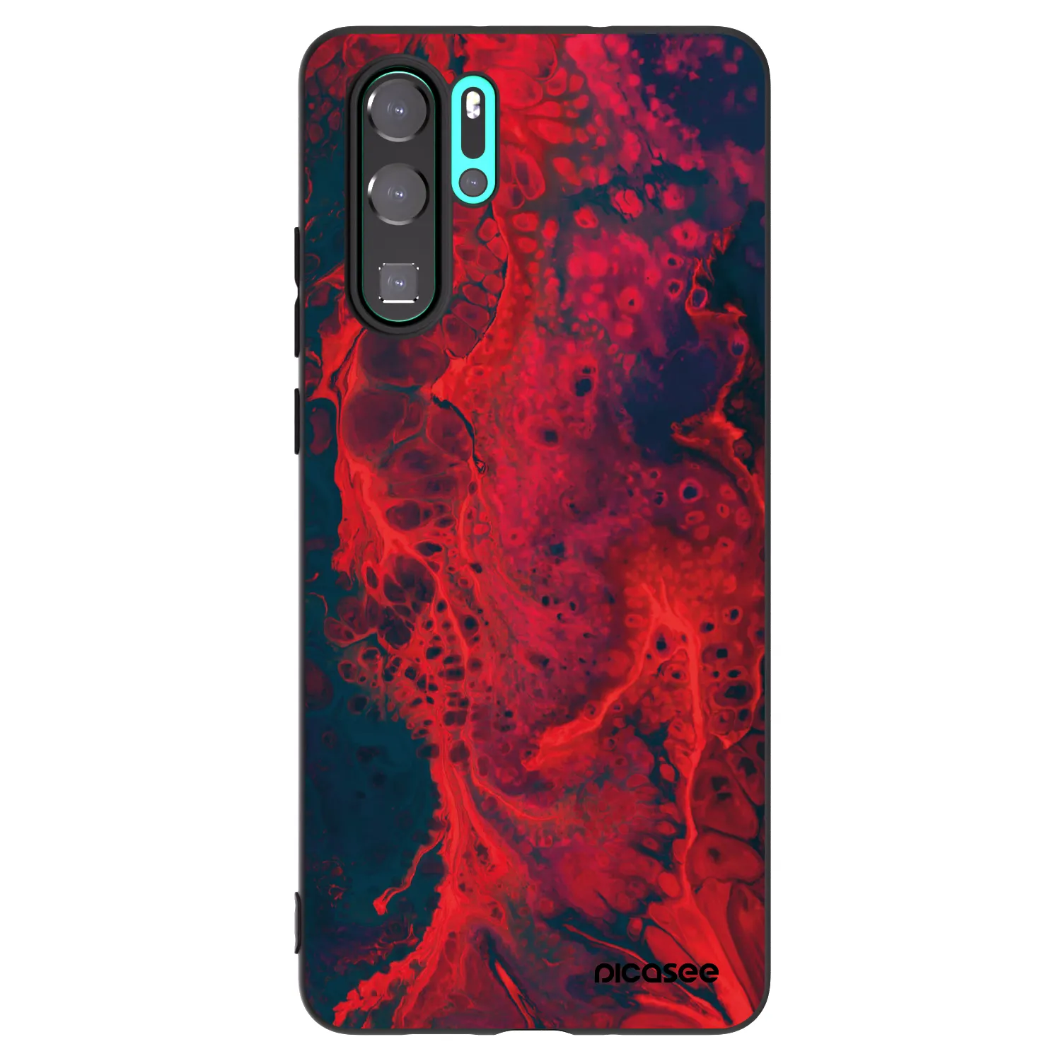 Picasee fekete szilikon tok az alábbi mobiltelefonokra Huawei P30 Pro - Organic red